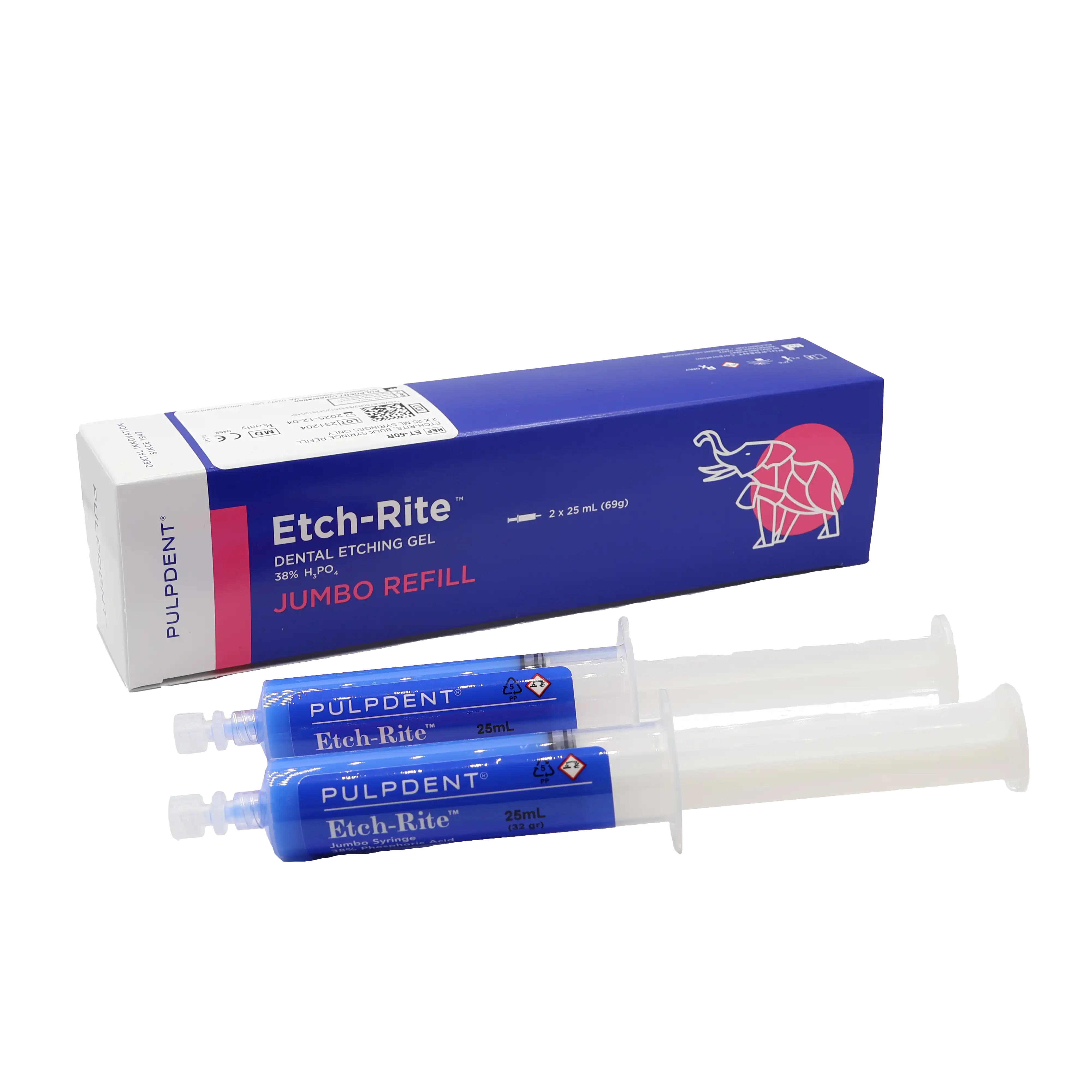 Etch-Rite Dental Etching Gel, 38% Phosphoric Acid, Jumbo Syringe Refill, 25 mL, 2/Pk, ET-50R thumbnail 8