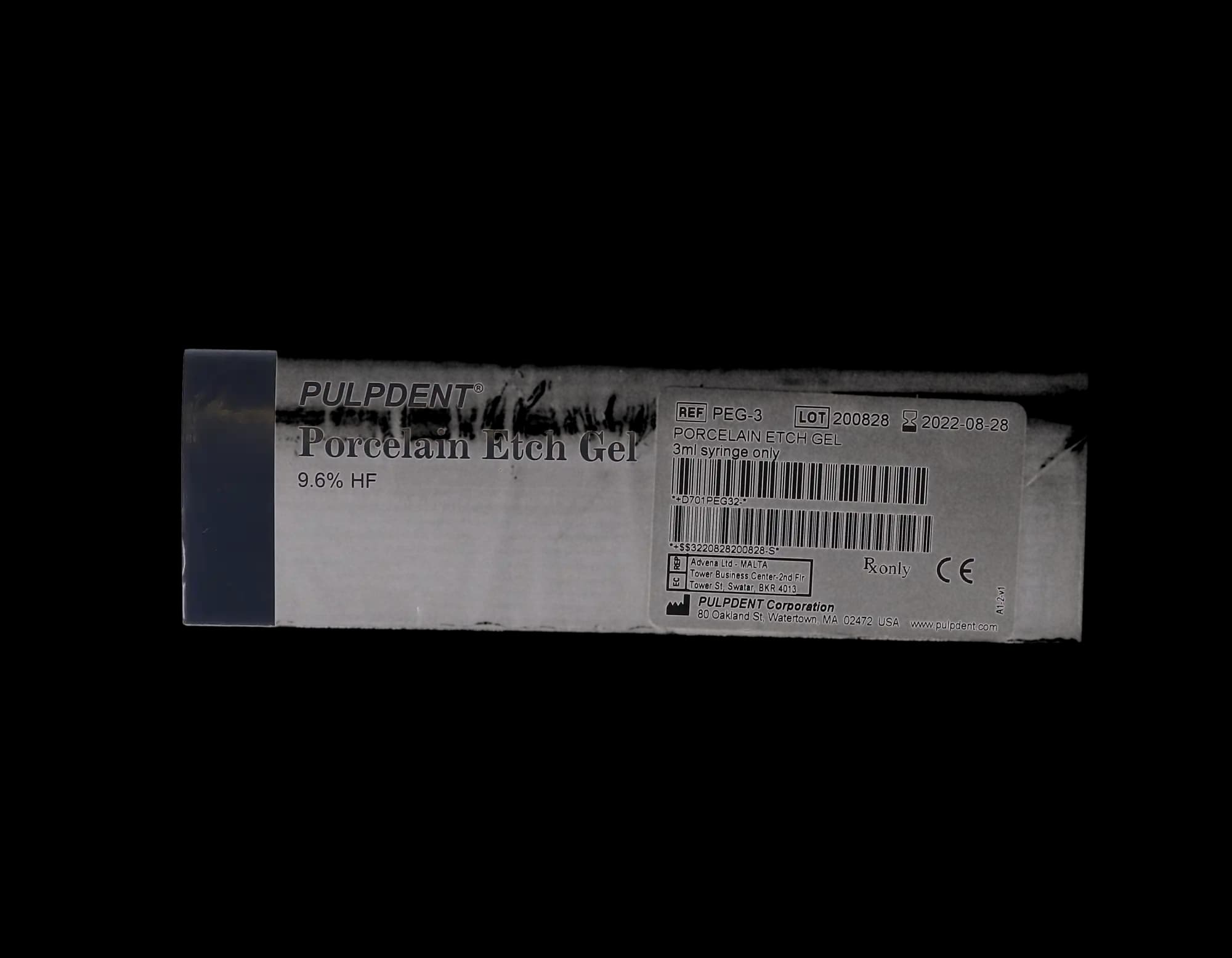 Porcelain Etch Gel, 9.6% Hydrofluoric Acid, Syringe Refill, 3 mL, Yellow, 1/Pk, PEG-3 thumbnail 8