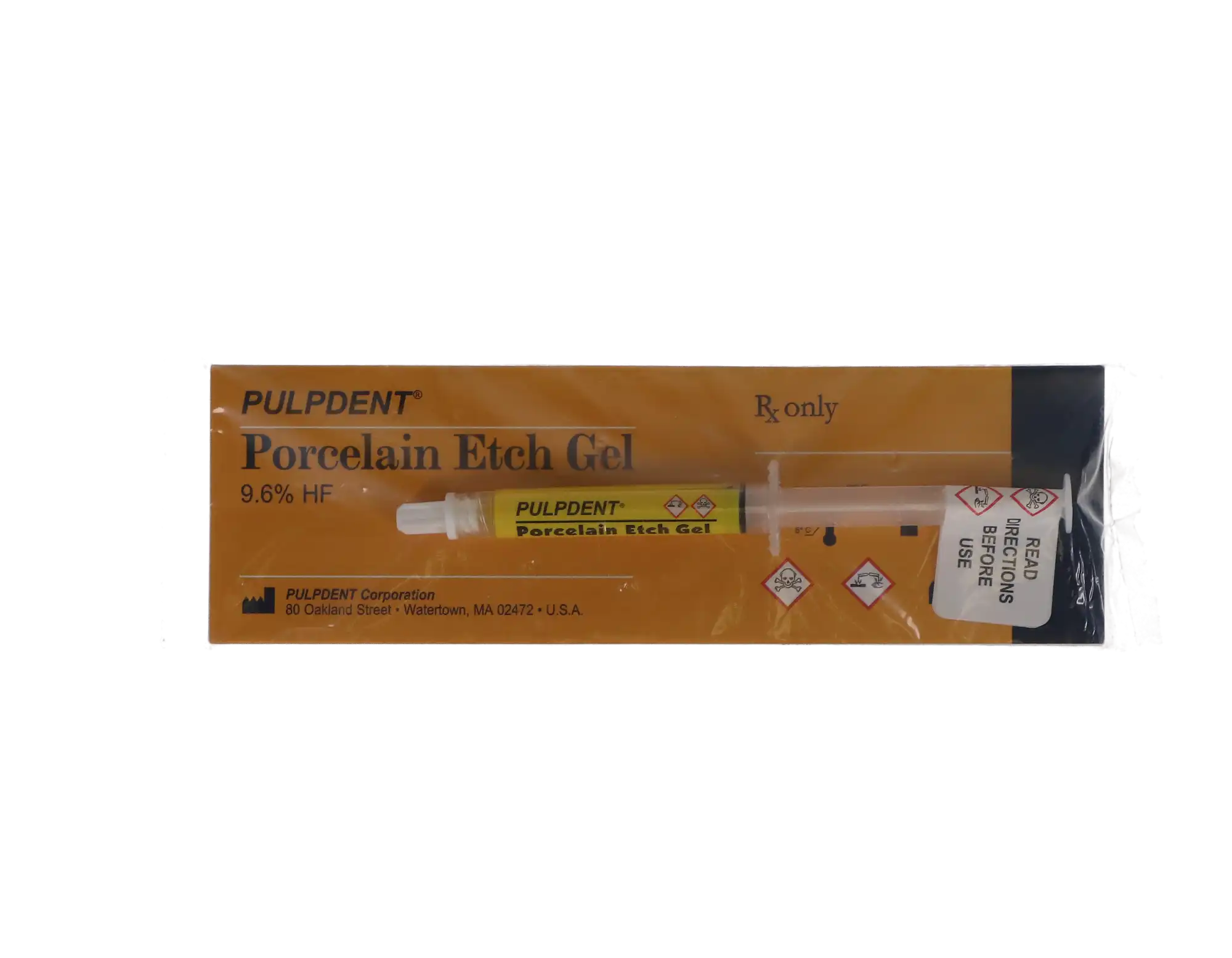 Porcelain Etch Gel, 9.6% Hydrofluoric Acid, Syringe Refill, 3 mL, Yellow, 1/Pk, PEG-3 thumbnail 9