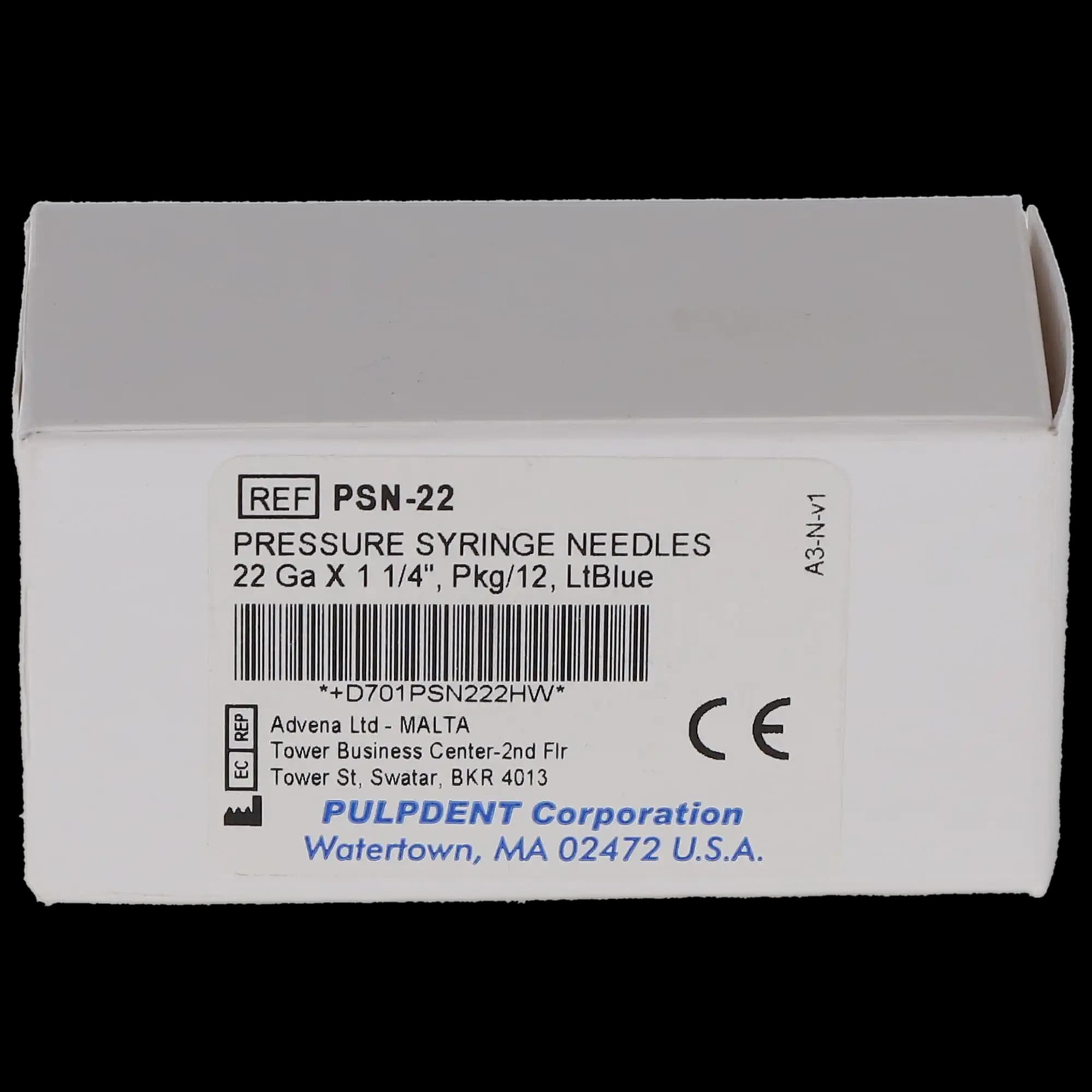 Pulpdent RC Pressure Syringe Needles, 22 Gauge, 1-1/4 in, Light Blue, 12/Pk, PSN-22 thumbnail 6