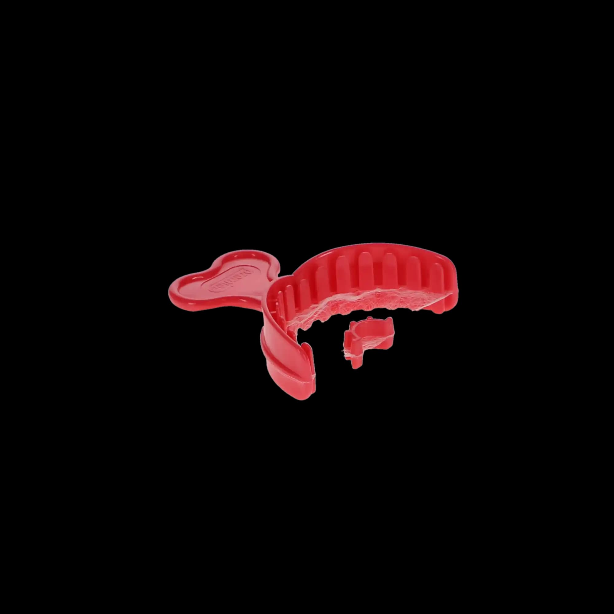 T-Loc Triple Tray Anterior, Adhesive-Free Dual-Arch Impression Tray, Coral, 28/Box, 1006214 thumbnail 2