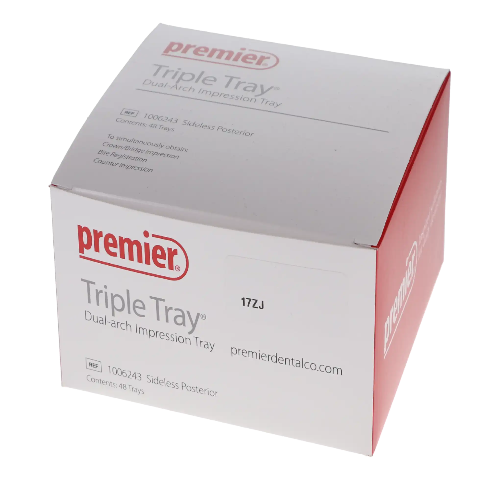 Premier Triple Tray Sideless Posterior Dual-Arch Impression Trays, 48/Box, 1006243 thumbnail 11