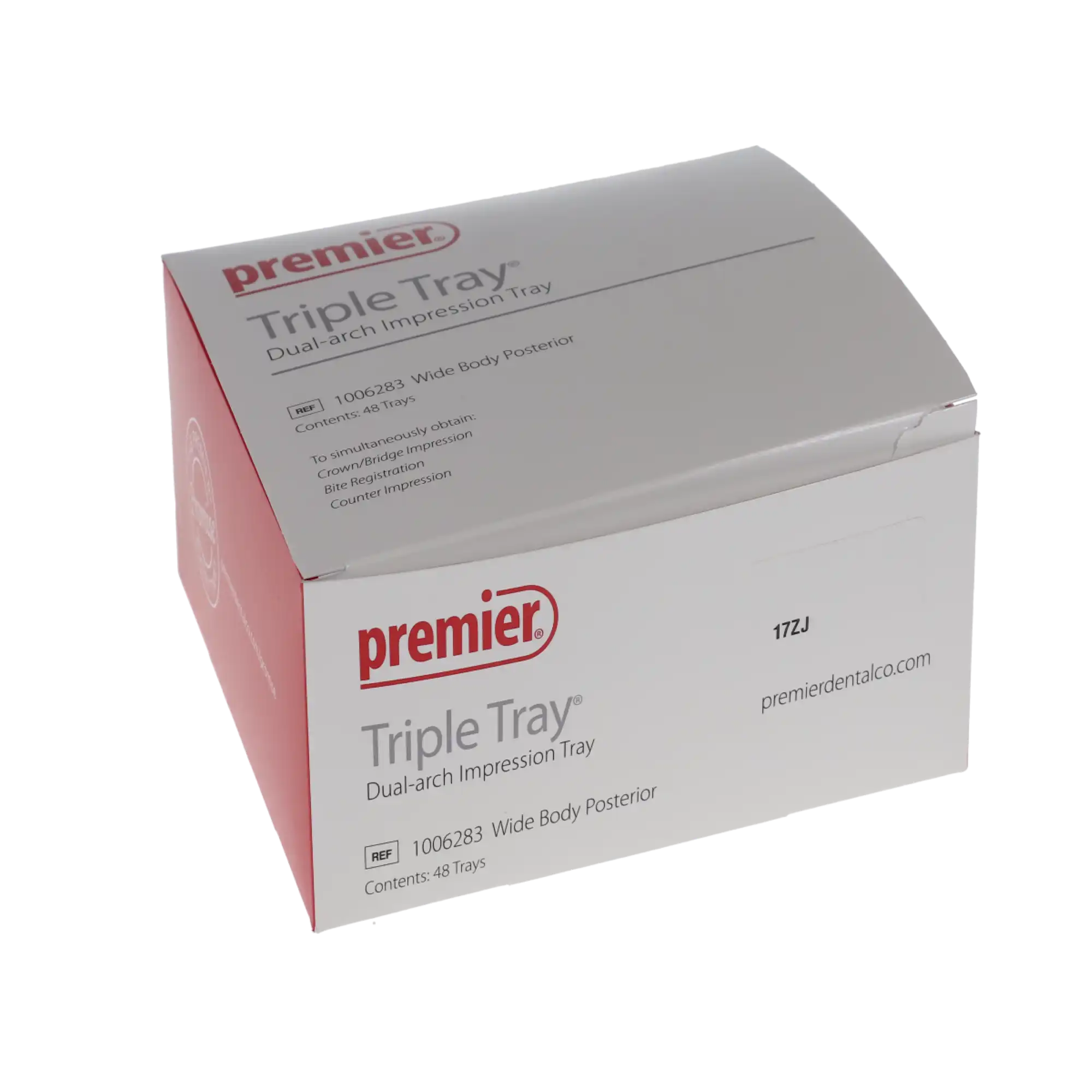 Triple Tray Dual-Arch Impression Trays, Wide Body Posterior, Disposable, 48/Pk, 1006283 thumbnail 7