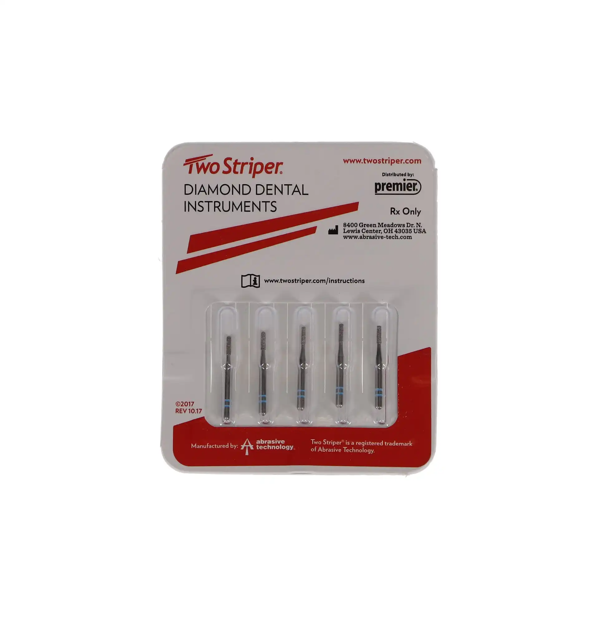 Two Striper Operative Diamond Bur, FG, Flat-End Taper/Cylinder, #557, 1.0 mm, Medium (Blue), 5/Pk, 2013281 thumbnail 5