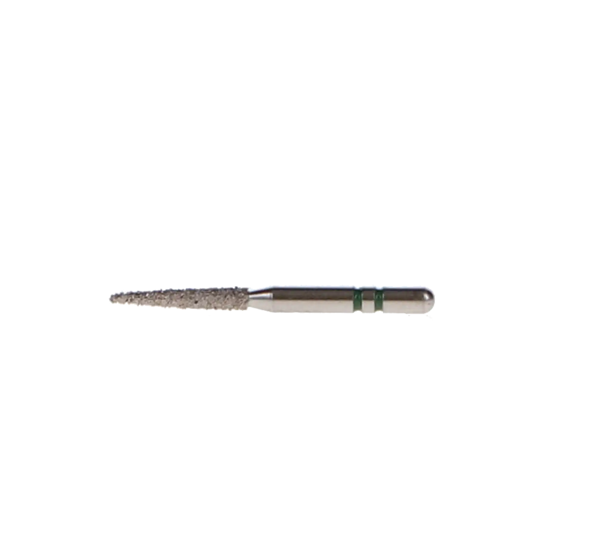 Two Striper Diamond Bur, FG, Flame, 260.8C, 1.4 mm Major/0.4 mm Minor Diameter, 8 mm Length, Coarse, Green, 5/Pk, 2015123 thumbnail 6