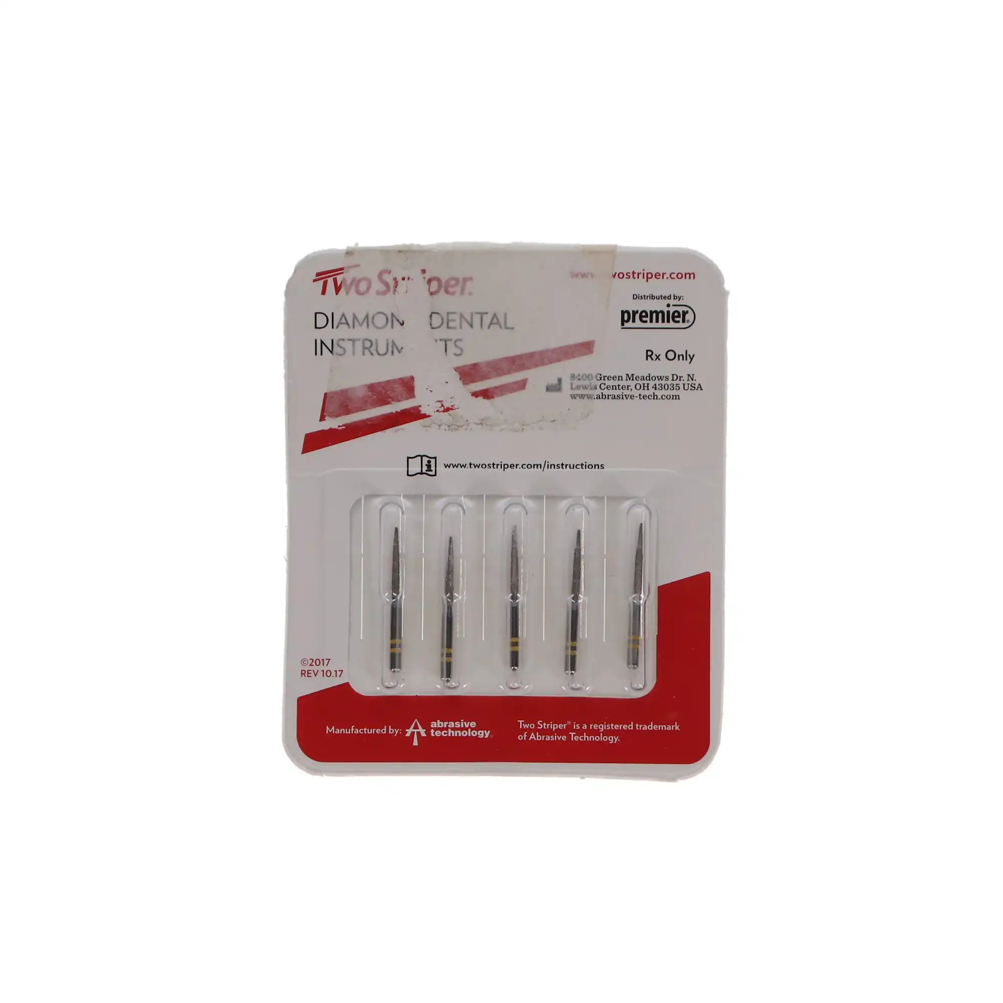 Two Striper Diamond Burs, FG, Flame, 260.10, 1.4 mm, Very Fine, Yellow, 5/Pk, 2015185 thumbnail 5