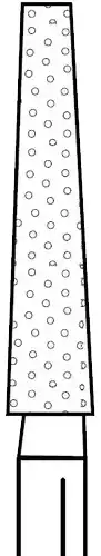 Two Striper Diamond Bur, FG, Flat-End Taper, #727.10C, Coarse, Green, 2.3 mm Major/1.4 mm Minor Diameter, 10 mm Length, 5/Pk, 2015450 thumbnail 2