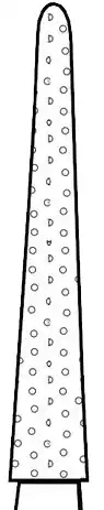 Two Striper Diamond Bur, FG, Round-End Taper, #799.11C, 1.8 mm Major/0.8 mm Minor Diameter, 11 mm Length, Coarse, Green, 5/Pk, 2015475 thumbnail 2