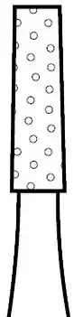 Two Striper Operative Diamond Bur, FGSS, Short Cut, Flat-End Cylinder, 557 S, 1.0 mm, Medium, Blue, 5/Pk, 2015915 thumbnail 2