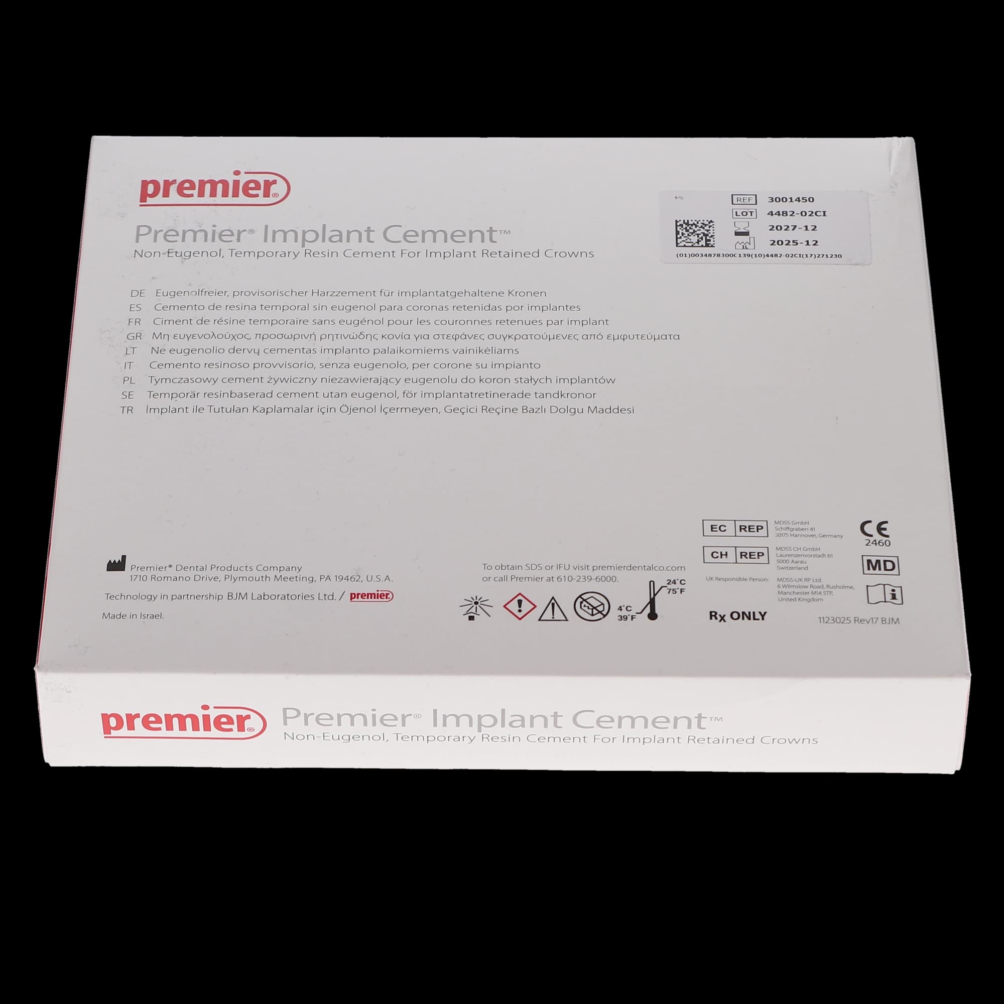 Premier Implant Cement Standard Pack, 5 ml Automix Syringe Kit, 3001450 thumbnail 10