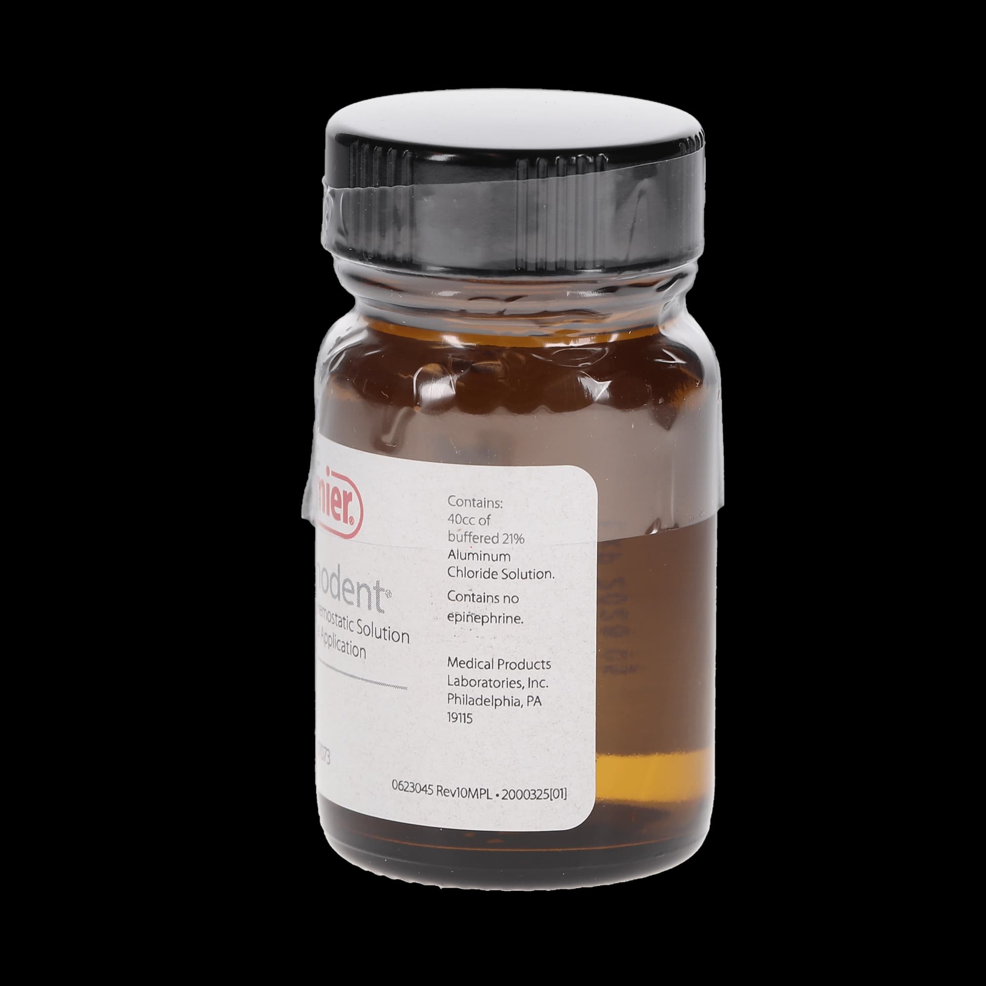 Hemodent Topical Hemostatic Solution, Buffered Aluminum Chloride, Epinephrine-Free, 40 cc Bottle, 9007073 thumbnail 2