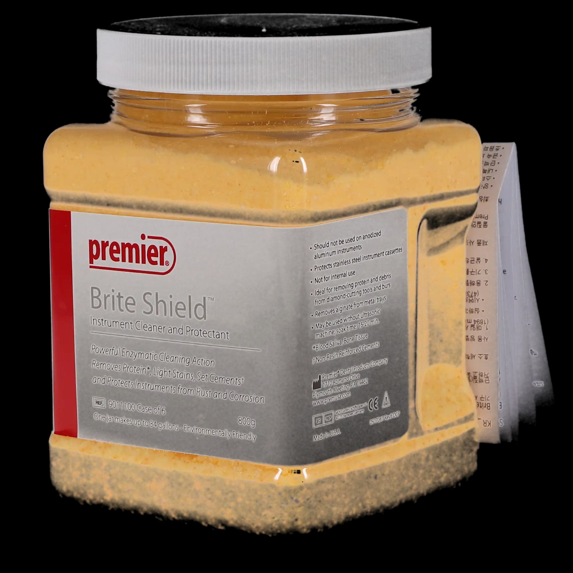 Brite Shield Instrument Cleaner and Protectant, Enzymatic Powder, 800 g Jar with Scoop, 9011100 thumbnail 5