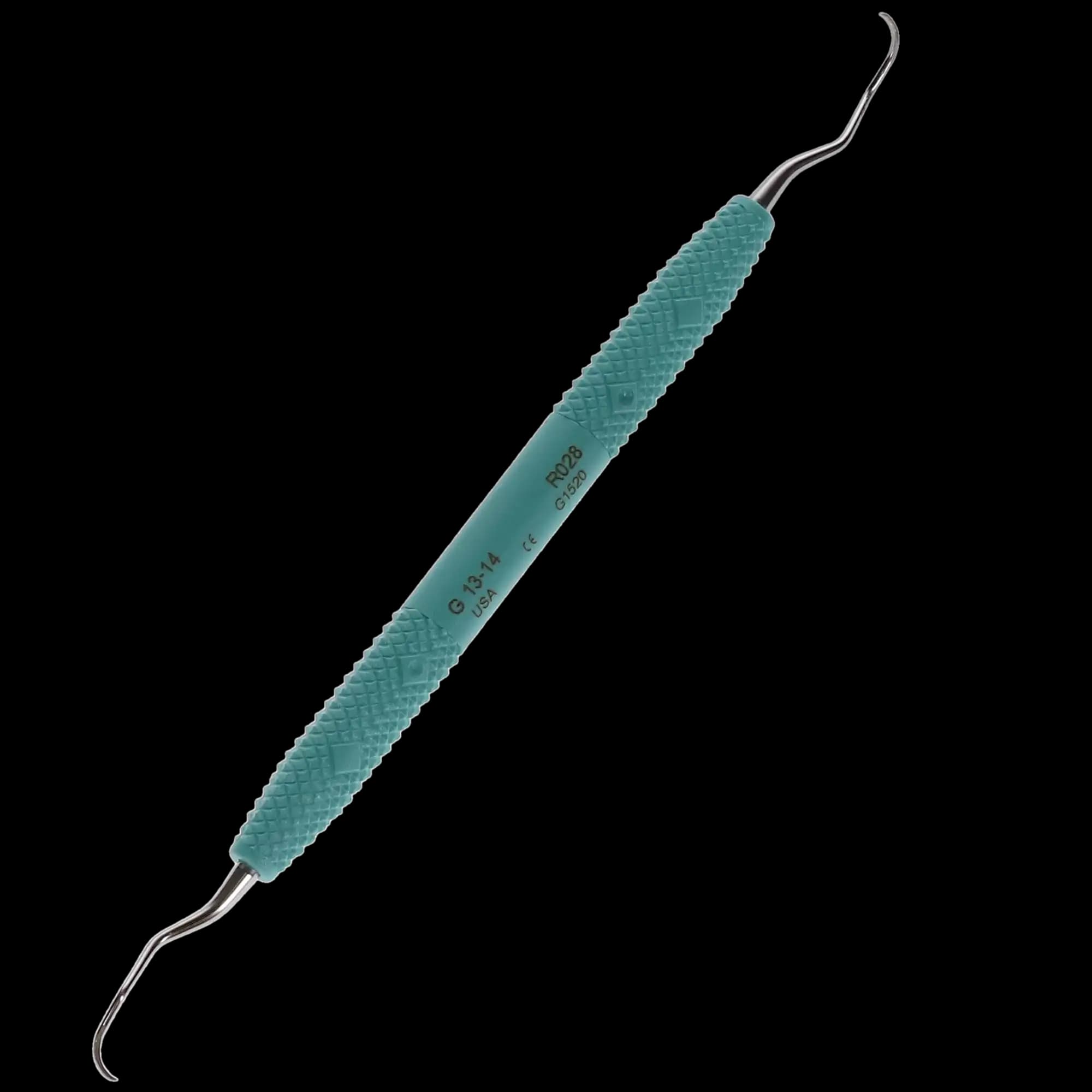 PDT Amazing Gracey 13/14 Curette, Double-Ended, Caribbean Green Resin Handle, 6.5" Long, R028 thumbnail 4