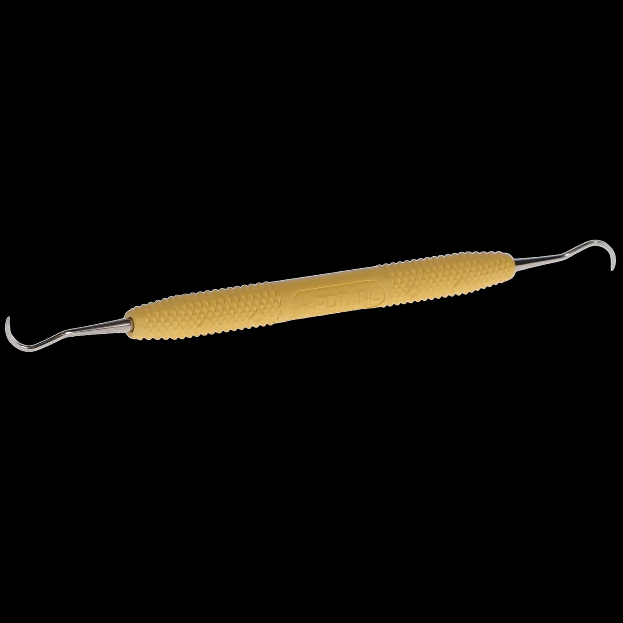 Montana Jack Rigid Sickle Scaler, Double-Ended, Sunshine Yellow Resin Handle, R138R thumbnail 2