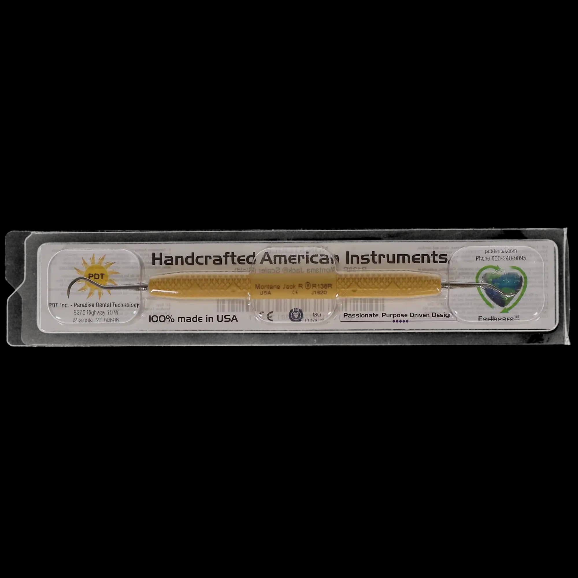 Montana Jack Rigid Sickle Scaler, Double-Ended, Sunshine Yellow Resin Handle, R138R thumbnail 5