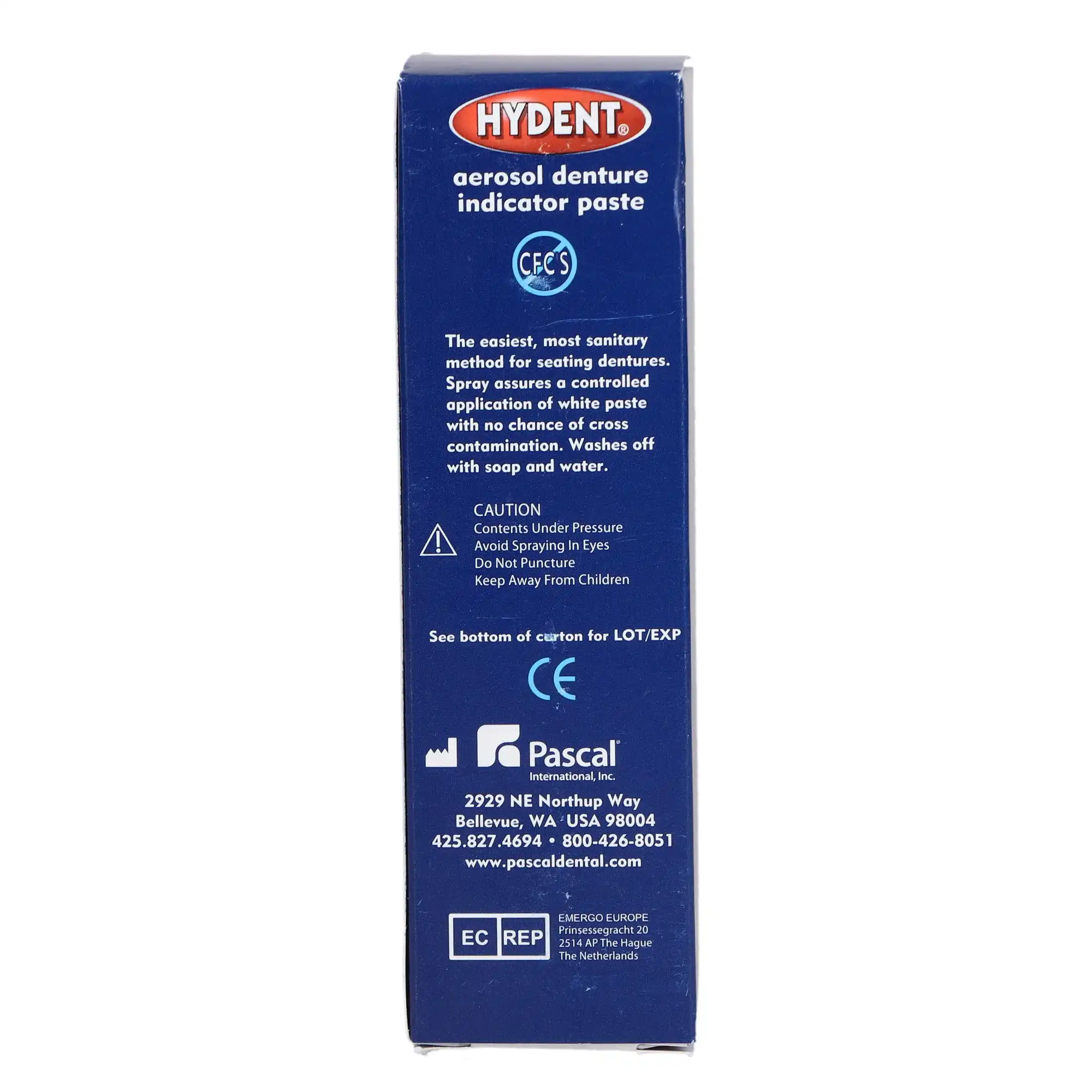 Pascal Hydent Denture High Spot Indicator Spray, White, Fresh Mint, 30 g Aerosol Can, 05-100 thumbnail 5