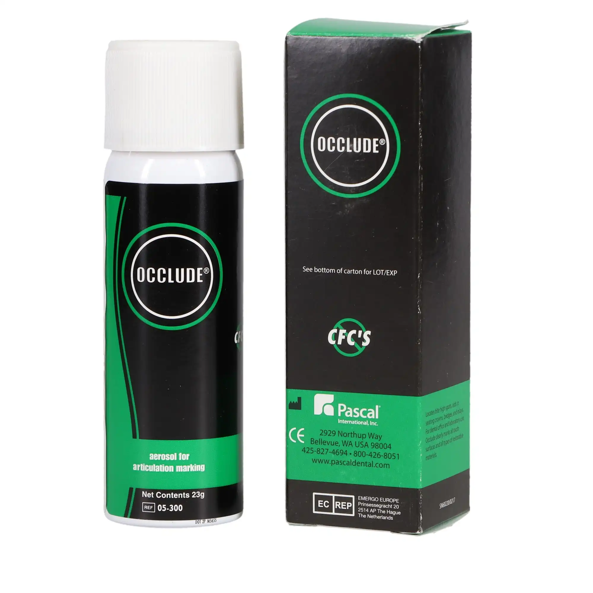 Occlude Aerosol Indicator Marking Spray, Green, 23 g Can, 05-300 thumbnail 2