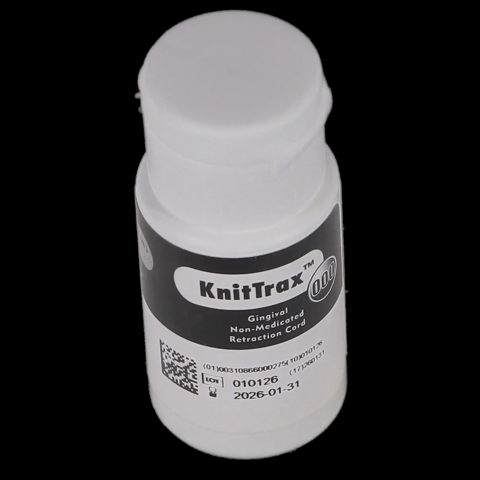 KnitTrax Plain Knitted Gingival Retraction Cord, Non-Impregnated, 100% Cotton, Size #000, Ultra-Ultra Thin, 100 in/Bottle, 07-569 thumbnail 5