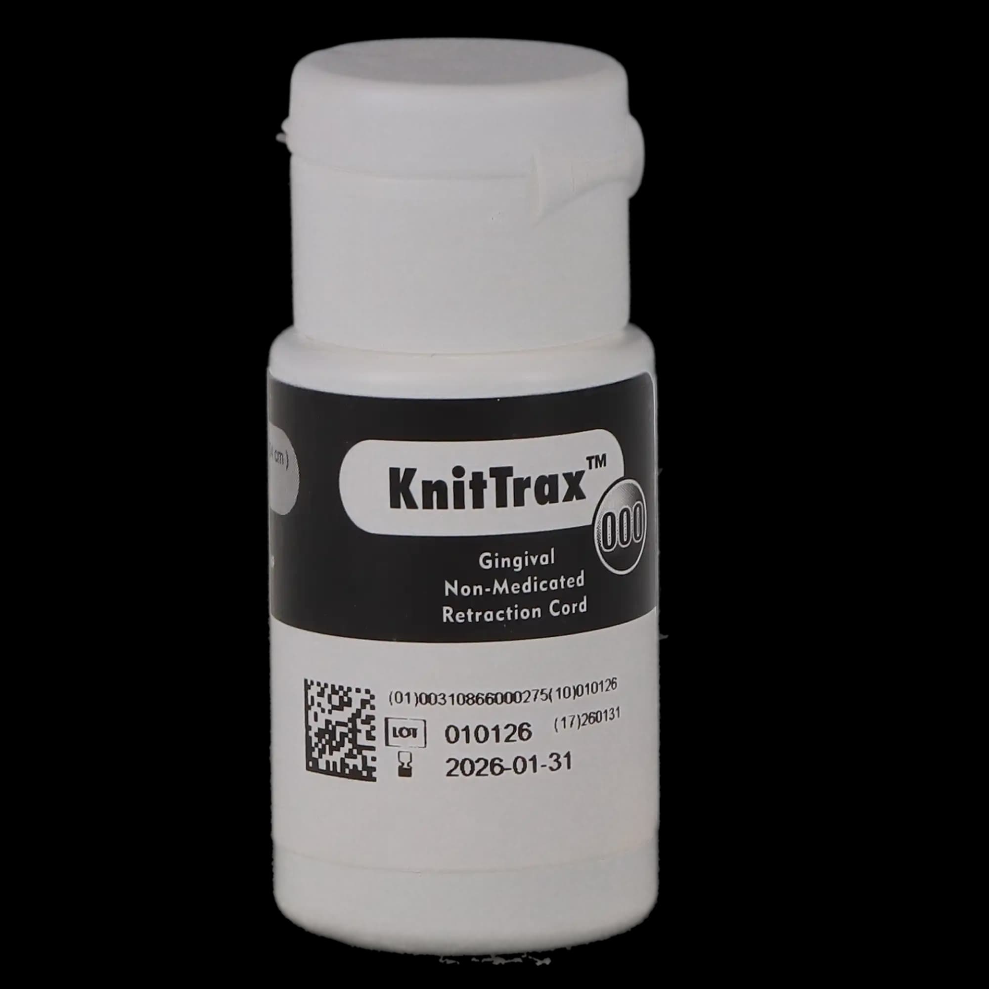 KnitTrax Plain Knitted Gingival Retraction Cord, Non-Impregnated, 100% Cotton, Size #000, Ultra-Ultra Thin, 100 in/Bottle, 07-569 thumbnail 6