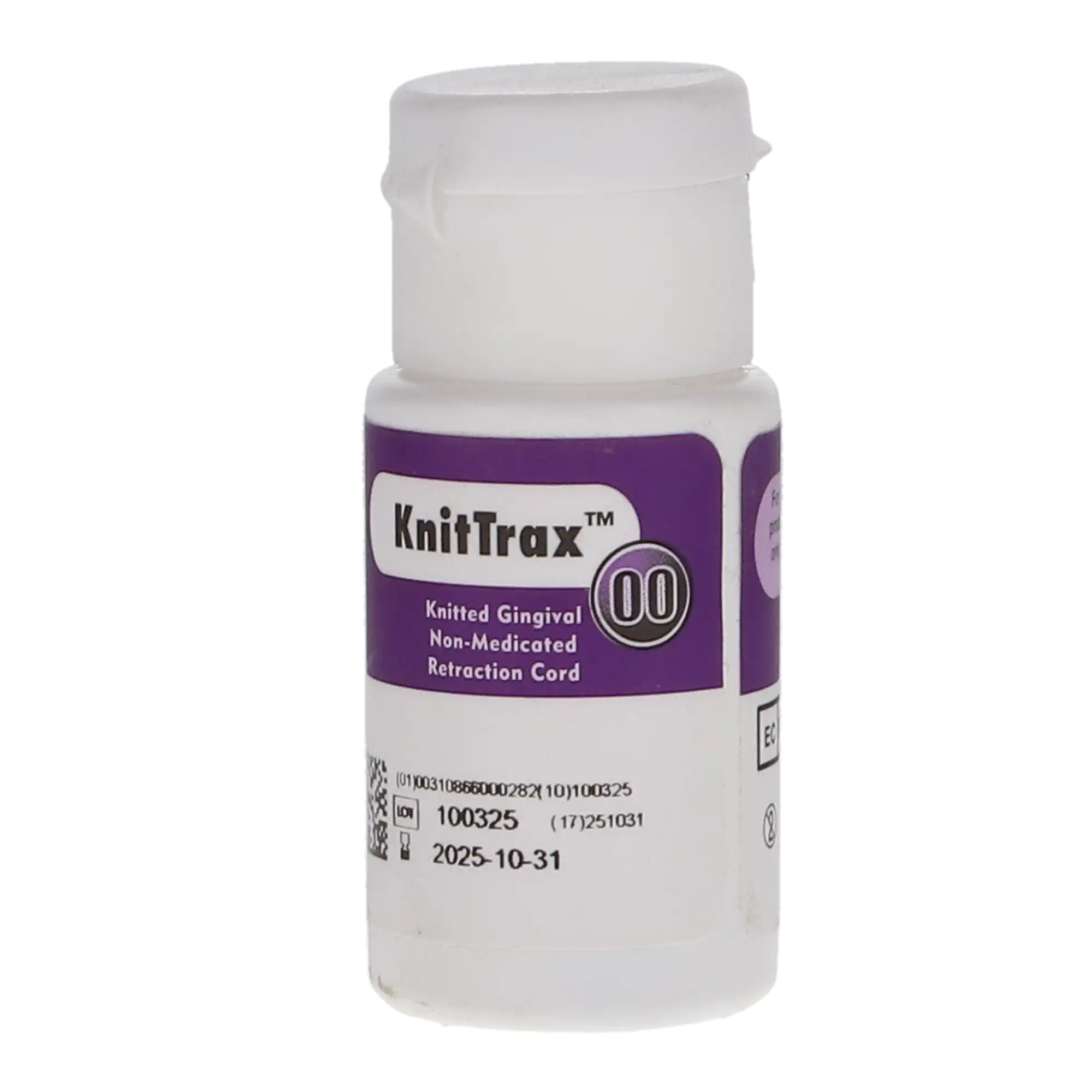 KnitTrax Knitted Retraction Cord, Plain, Non-Impregnated, Size 00, Ultra Thin, 100" per Pack, 07-570 thumbnail 6