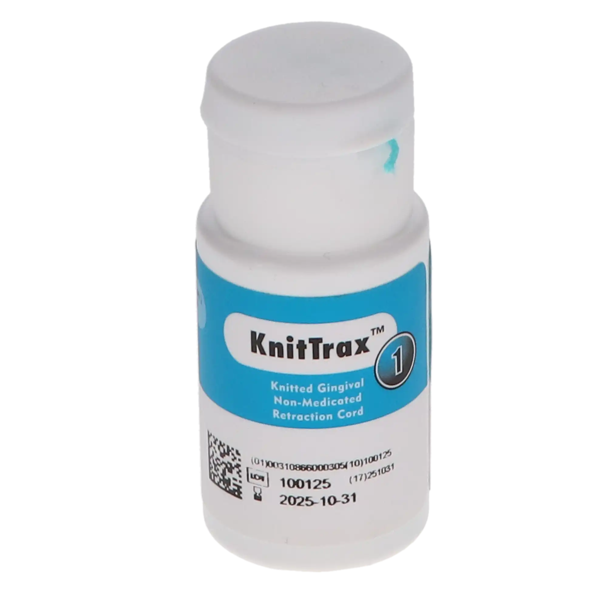 KnitTrax Knitted Retraction Cord, Plain (Non-Impregnated), Size 1 (Medium), 100" per Bottle, 07-580 thumbnail 2