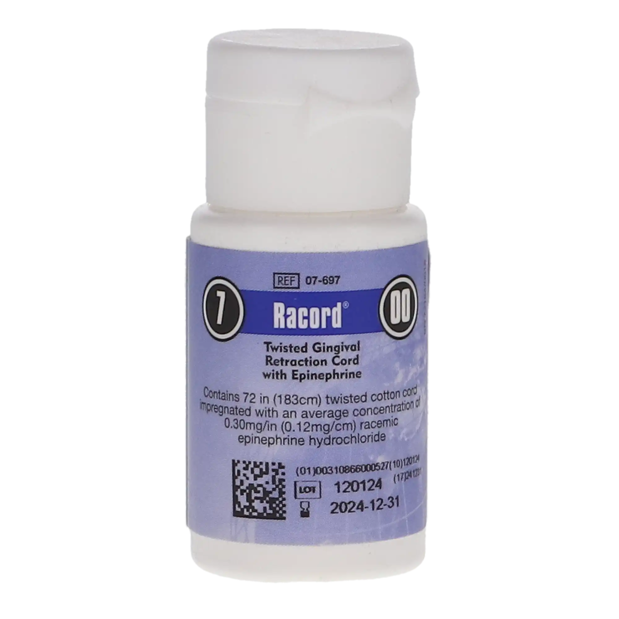 Racord® #00 (#7) Ultra-Thin Twisted Retraction Cord with Epinephrine, 72" Bottle, 07-697 thumbnail 6