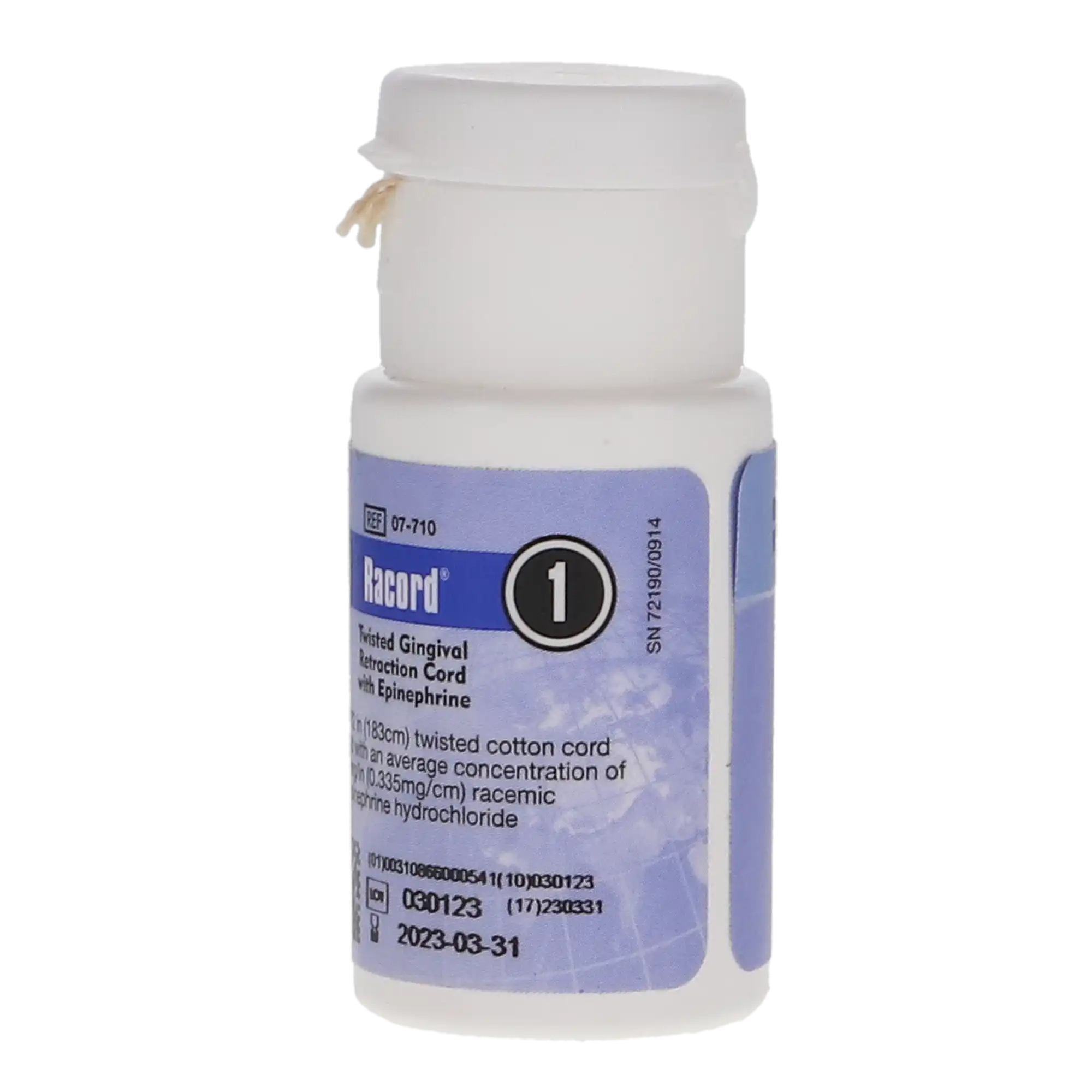 Racord Twisted Retraction Cord with Epinephrine, #9/1 Medium, 72" Bottle, 07-710 thumbnail 2