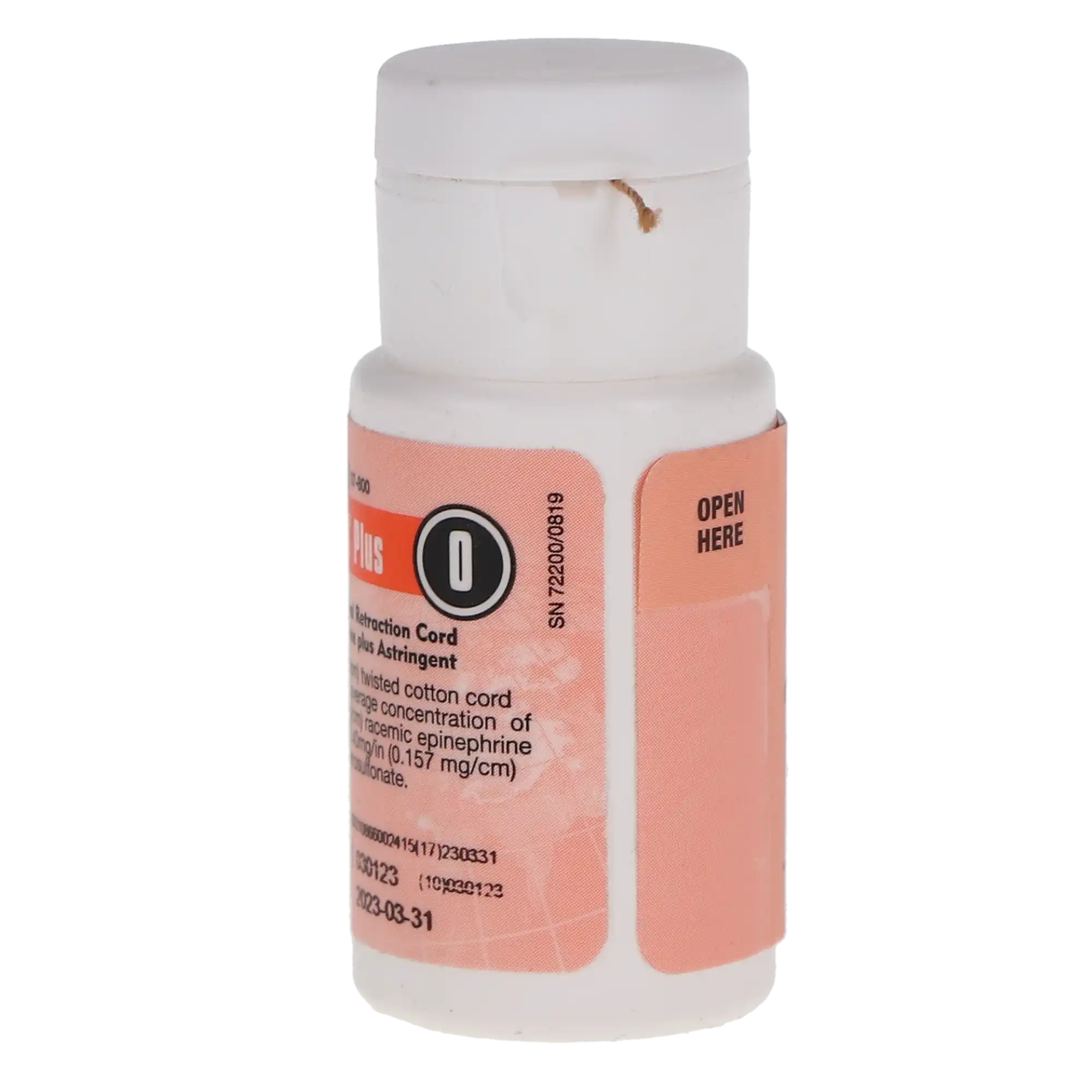 Racord II Twisted Retraction Cord, with Epinephrine & Zinc, Size 0, #8 Thin, 72 in, 1/Pk, 07-800 thumbnail 3