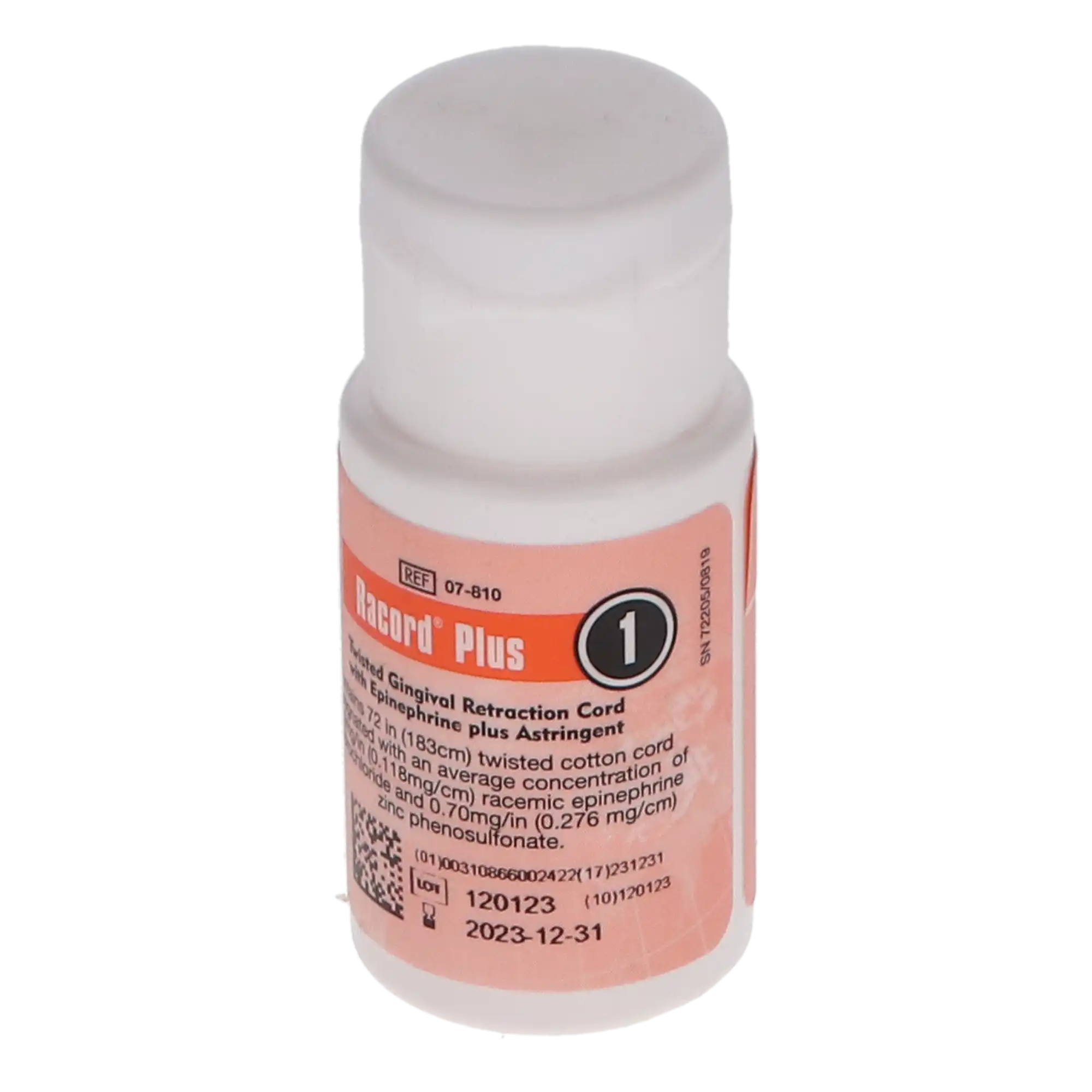 Racord Two Twisted Retraction Cord with Epinephrine & Zinc, Size 9/1 (Medium), 72 inches, 1/Pack, 07-810 thumbnail 2