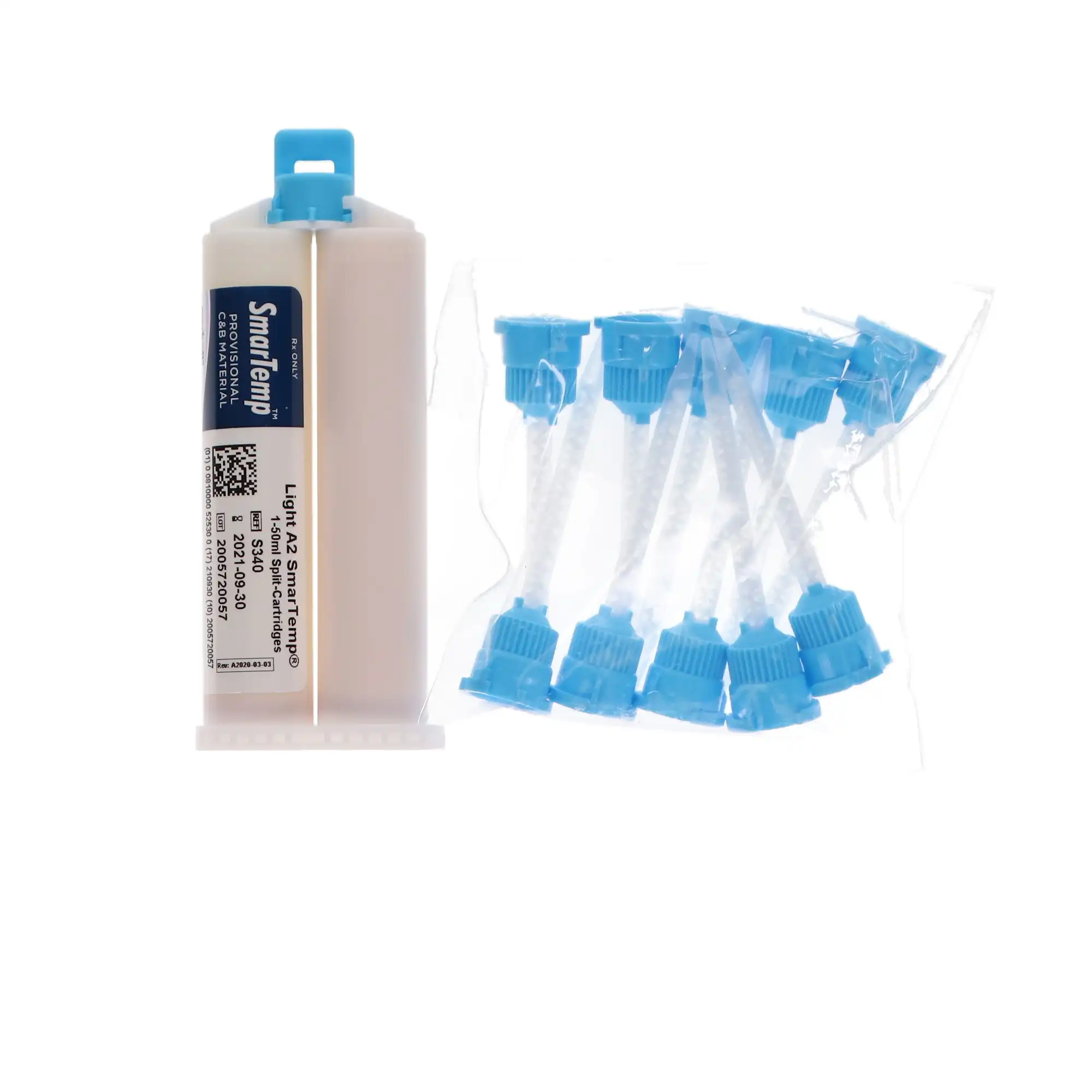SmarTemp Provisional Crown & Bridge Resin, Light A2, 50 ml Split Cartridge with 10 Mixing Tips, S340 thumbnail 10