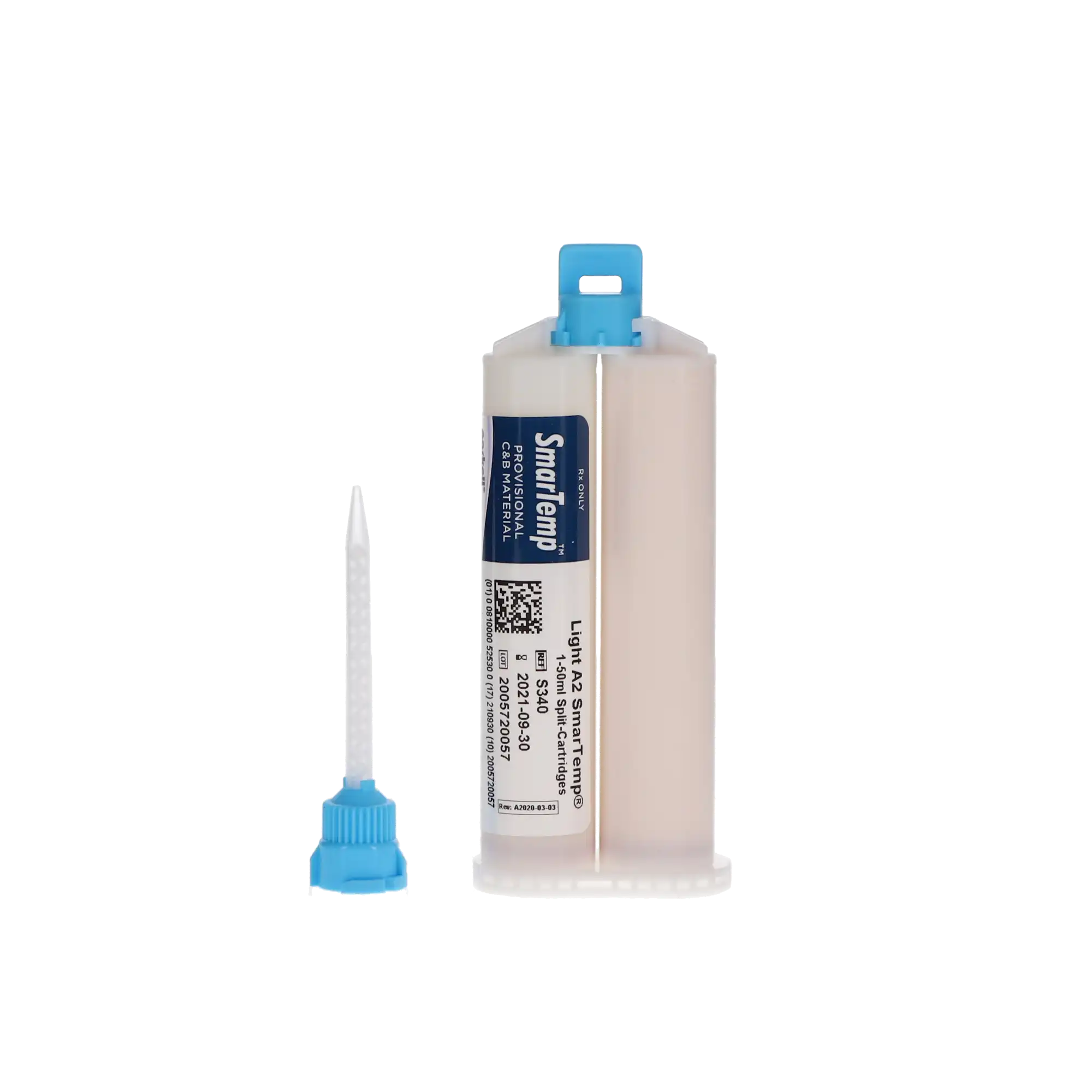 SmarTemp Provisional Crown & Bridge Resin, Light A2, 50 ml Split Cartridge with 10 Mixing Tips, S340 thumbnail 14