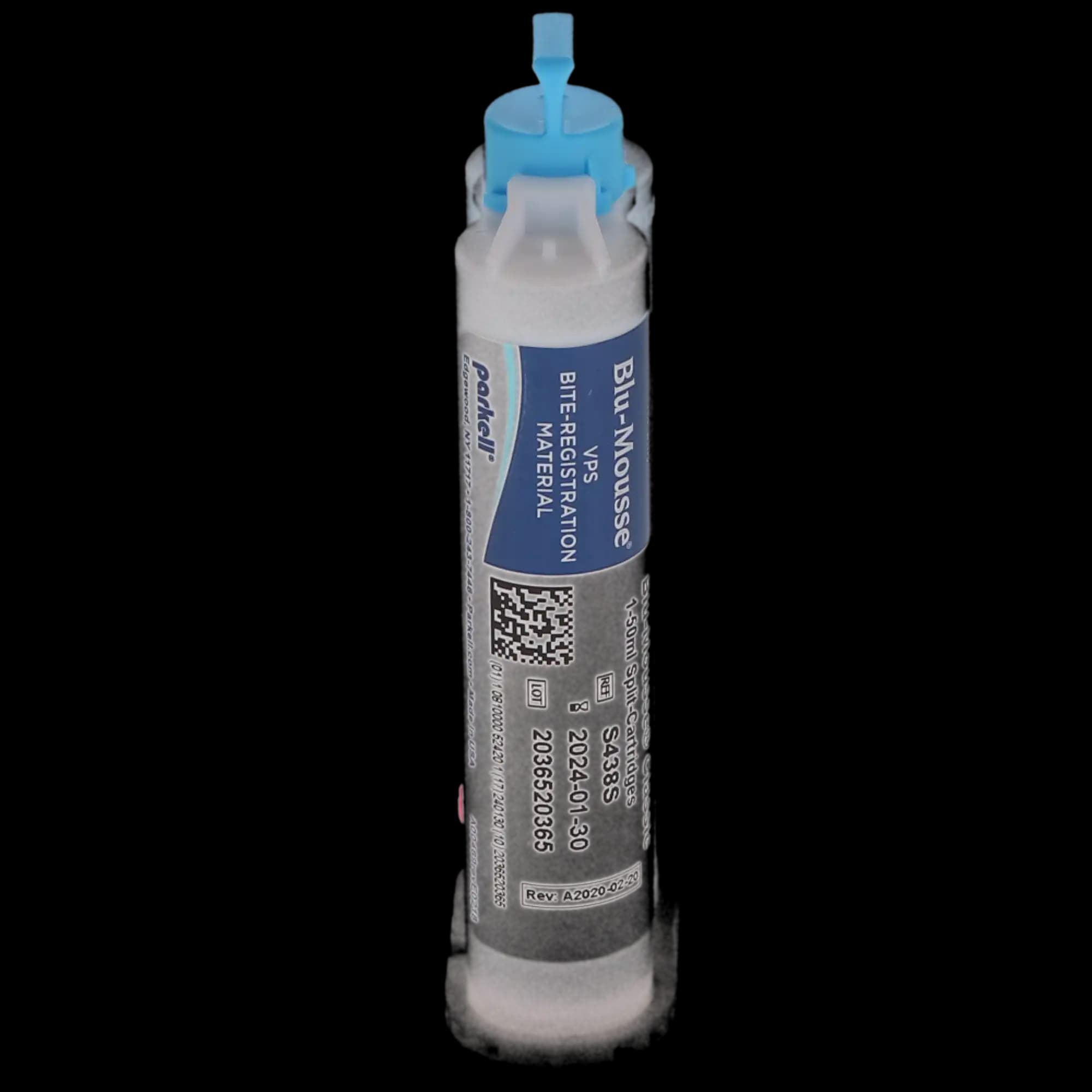 Blu-Mousse Classic VPS Bite Registration Material, Scent-Free, 2-Minute Set, 50 ml Split Cartridges, 2/Pk, S438S thumbnail 3