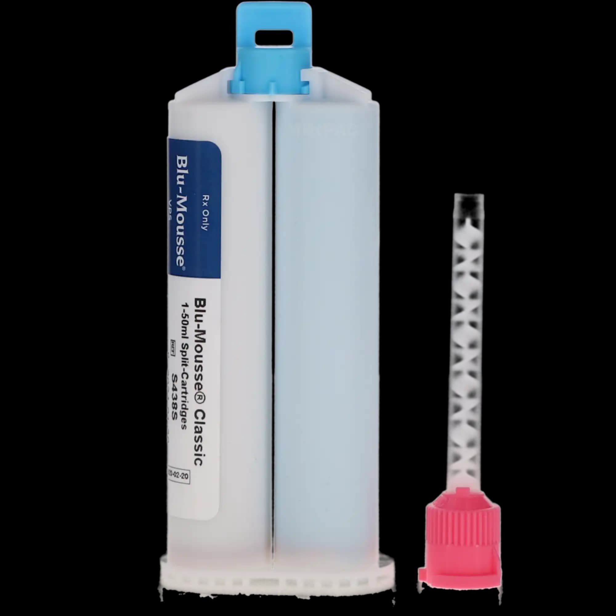 Blu-Mousse Classic VPS Bite Registration Material, Scent-Free, 2-Minute Set, 50 ml Split Cartridges, 2/Pk, S438S thumbnail 6