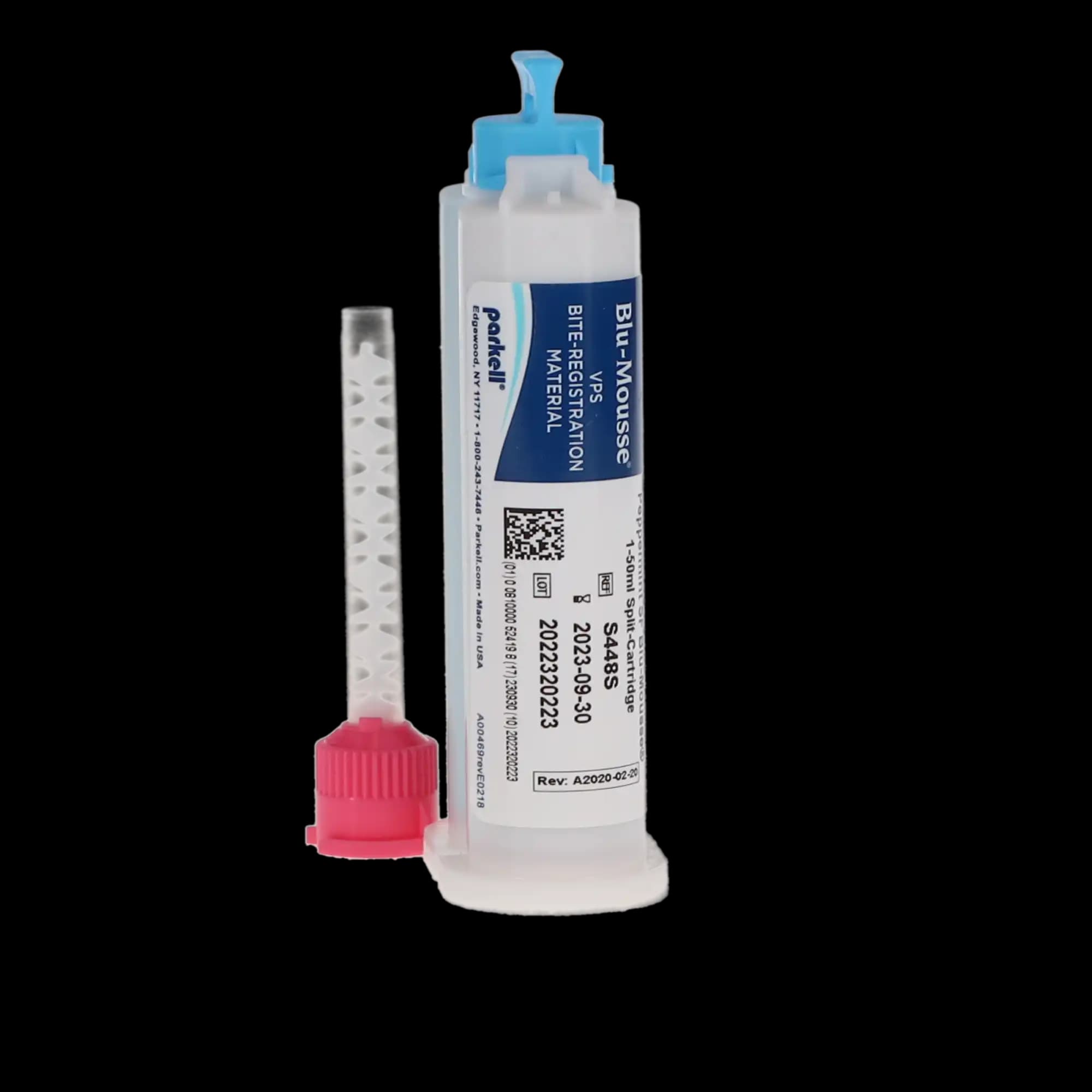 Blu-Mousse VPS Bite Registration Material, Super-Fast, Peppermint, 50ml Split Cartridges, 2/Pk, S448S thumbnail 4