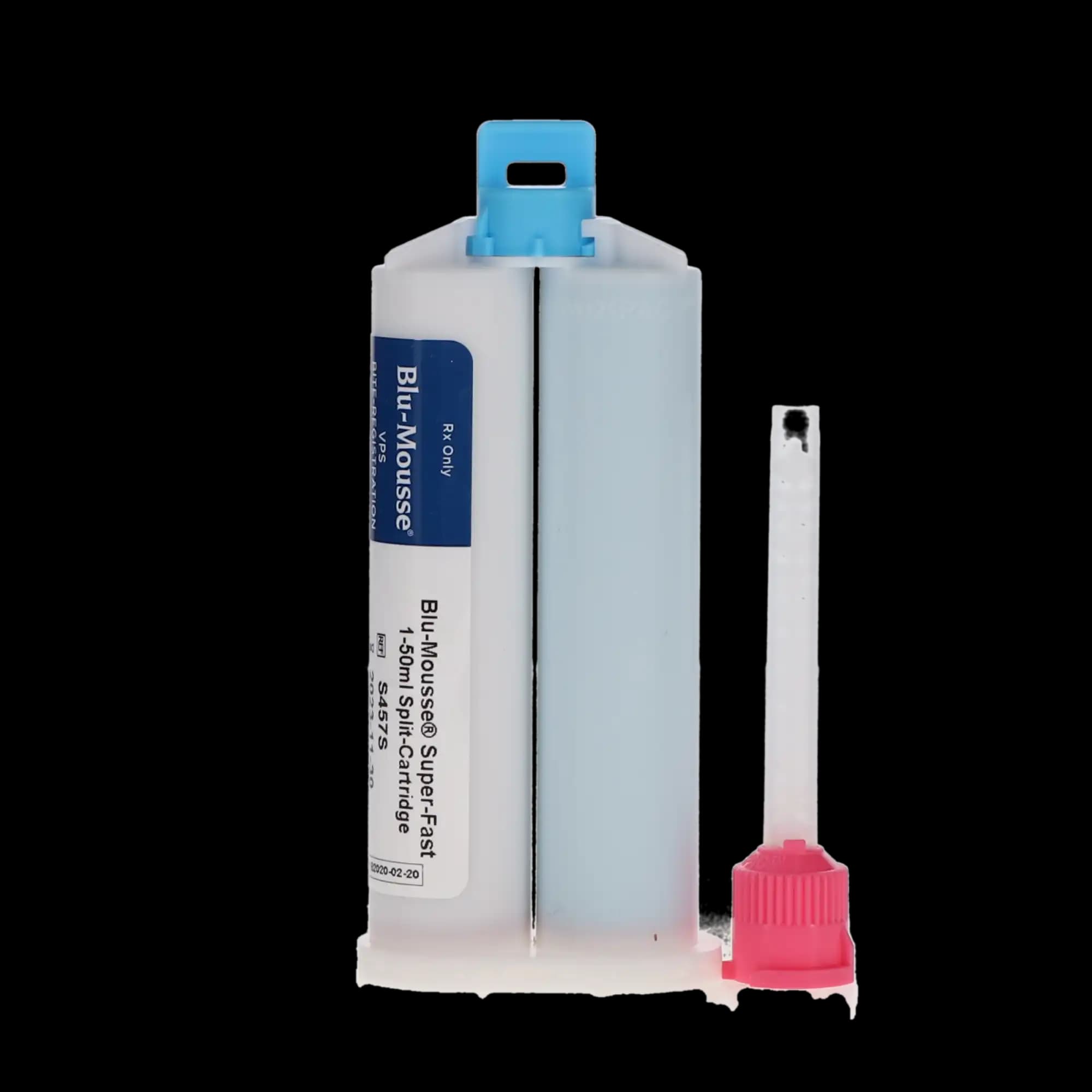 Blu-Mousse VPS Bite Registration Material, Super-Fast 30-Second Set, Scent-Free, 50 ml Split Cartridge, 2/Pk, S457S thumbnail 6