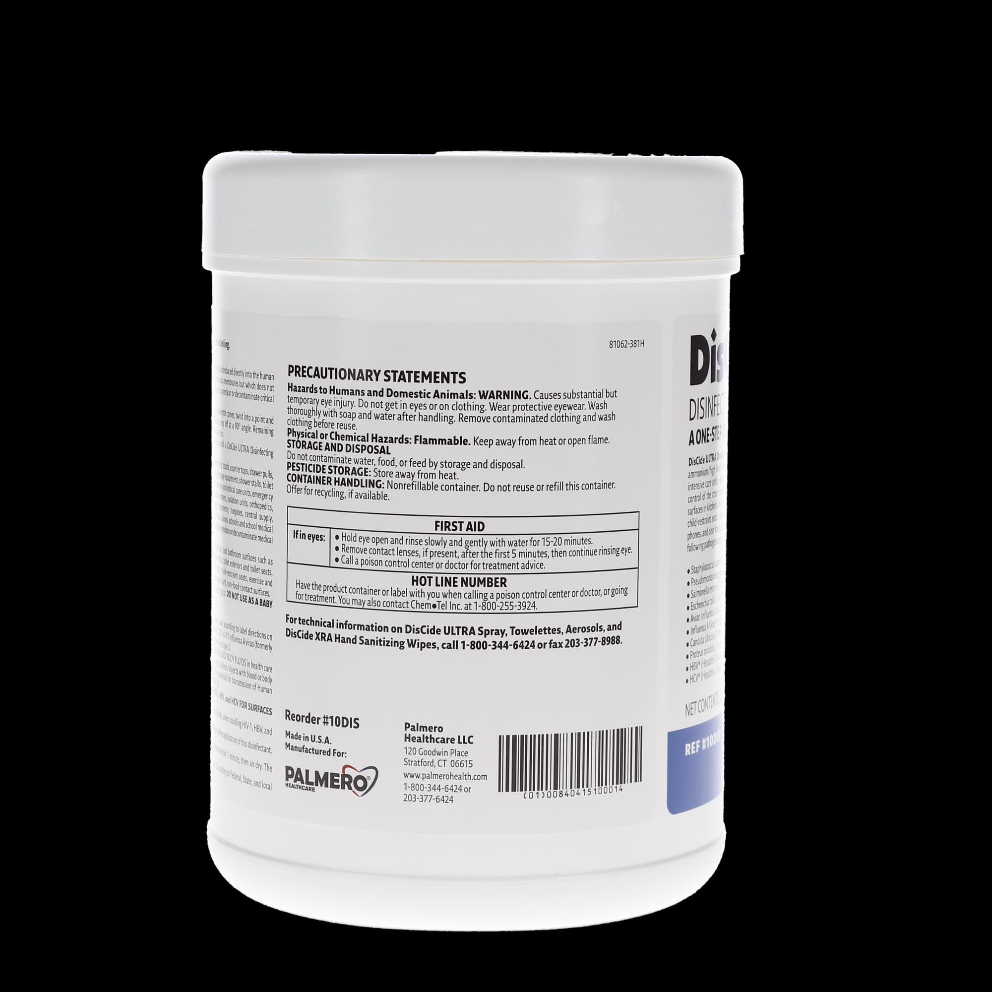 DisCide Ultra Disinfecting Towelettes, 10.5" x 10", 60/Canister, 10DISXL thumbnail 8