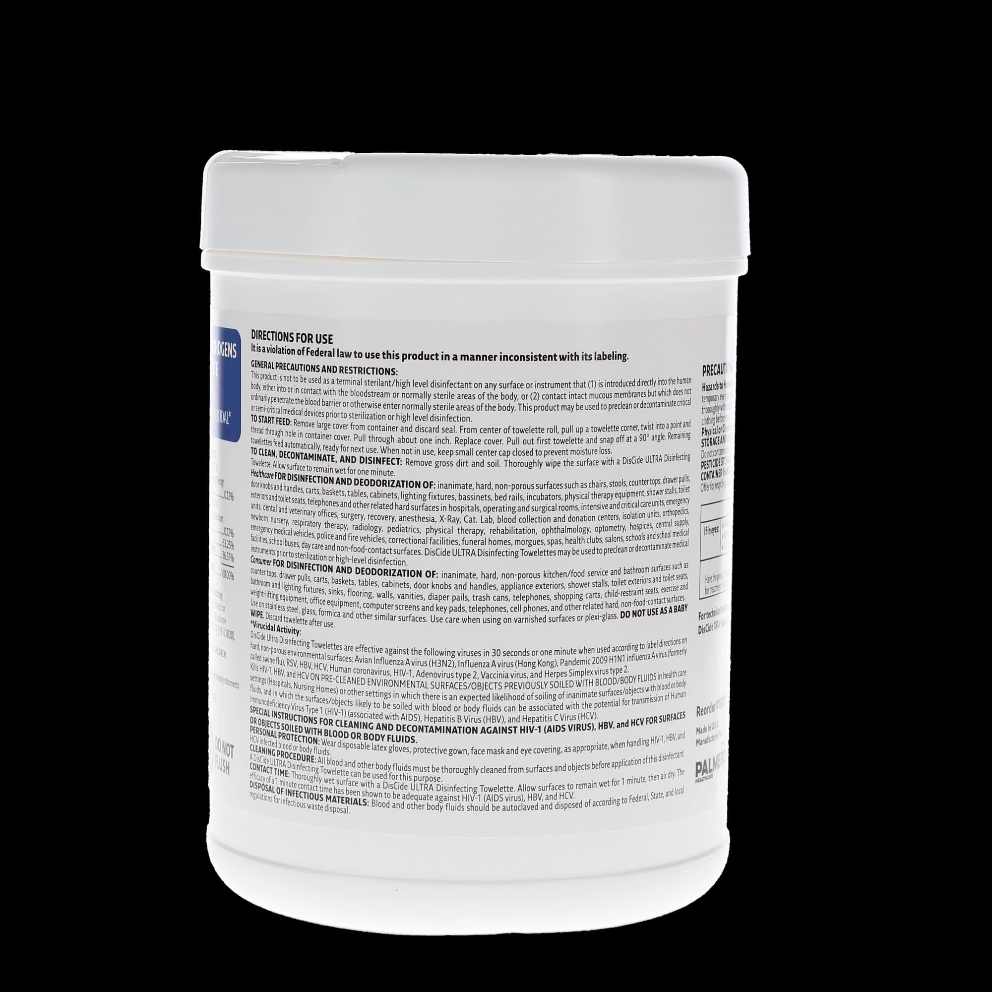 DisCide Ultra Disinfecting Towelettes, 10.5" x 10", 60/Canister, 10DISXL thumbnail 9