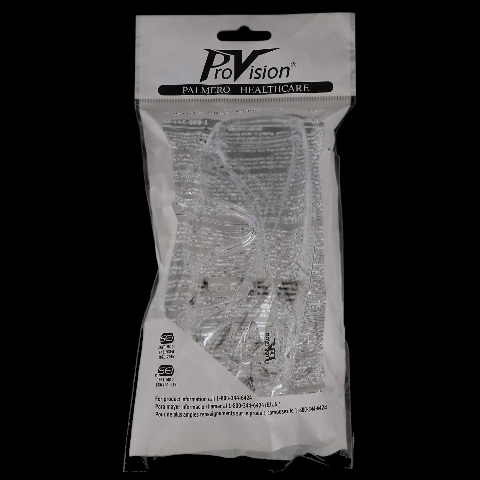 ProVision EyeSavers Safety Eyewear, Clear Frame/Clear Lens, OTG, One Size Fits All, 17S, 1/Pk thumbnail 10