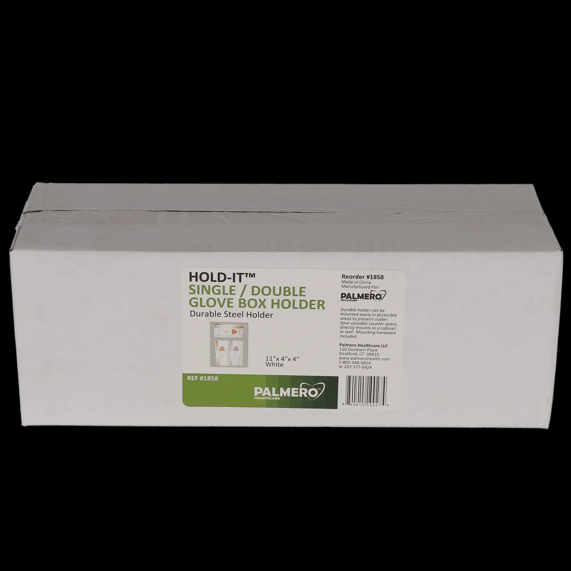 Hold-It Surgical Glove Box Holder, Single/Double, 11" x 4" x 4", White, 1/Pk, 1858 thumbnail 4