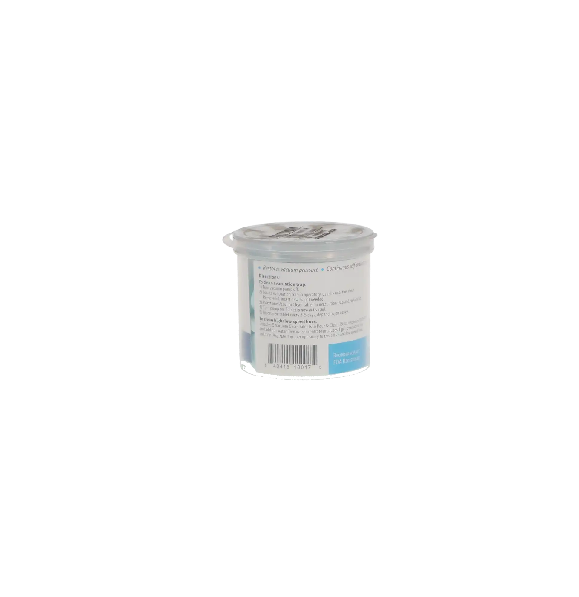 Vacuum Clean™ Evacuation System Maintenance Tablets, 45 Tablets/Jar, 3547 thumbnail 7
