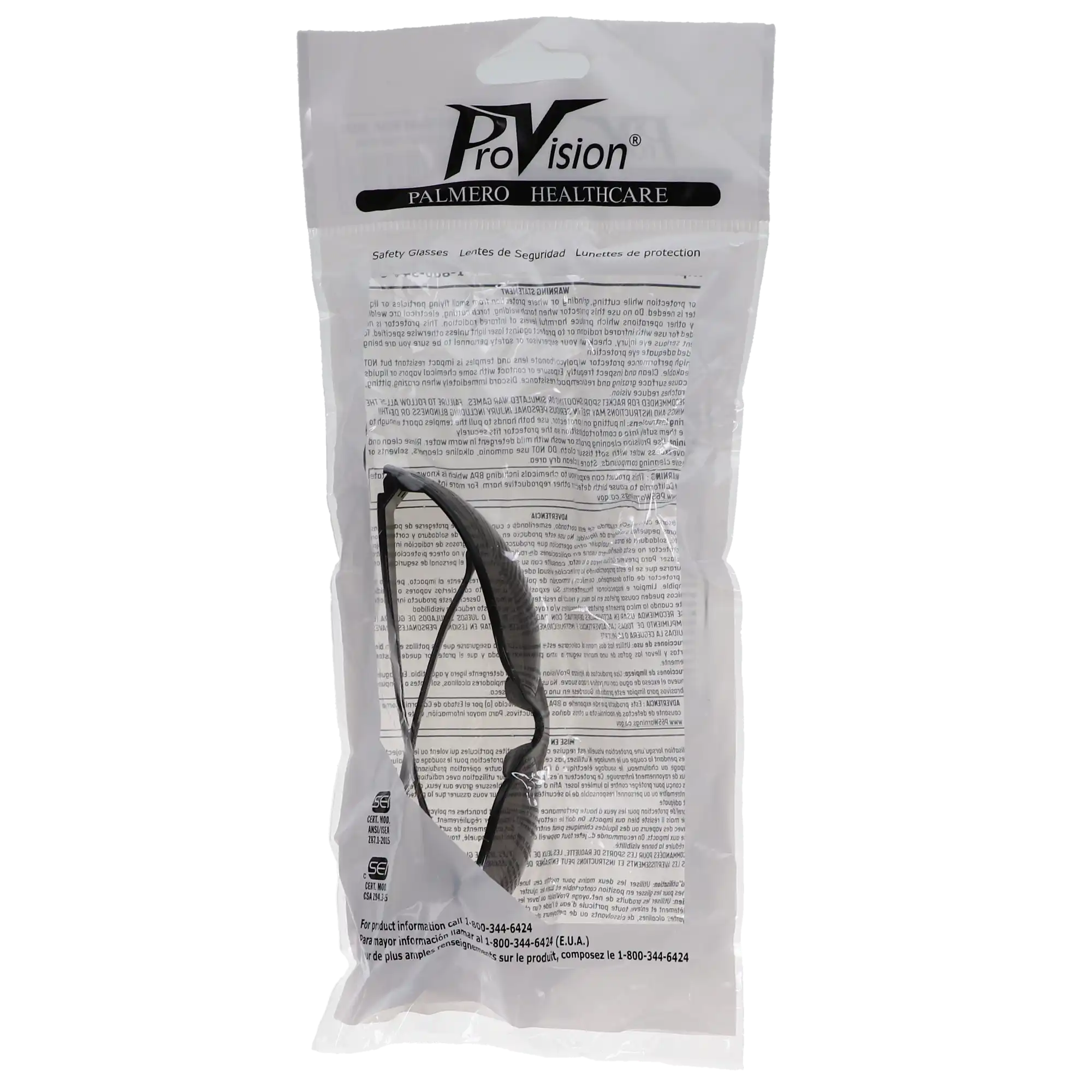 ProVision Mini Econo Wraps Safety Eyewear, Grey Frame / Grey Lens, Child/Youth, 1/Pk, 3607G thumbnail 10