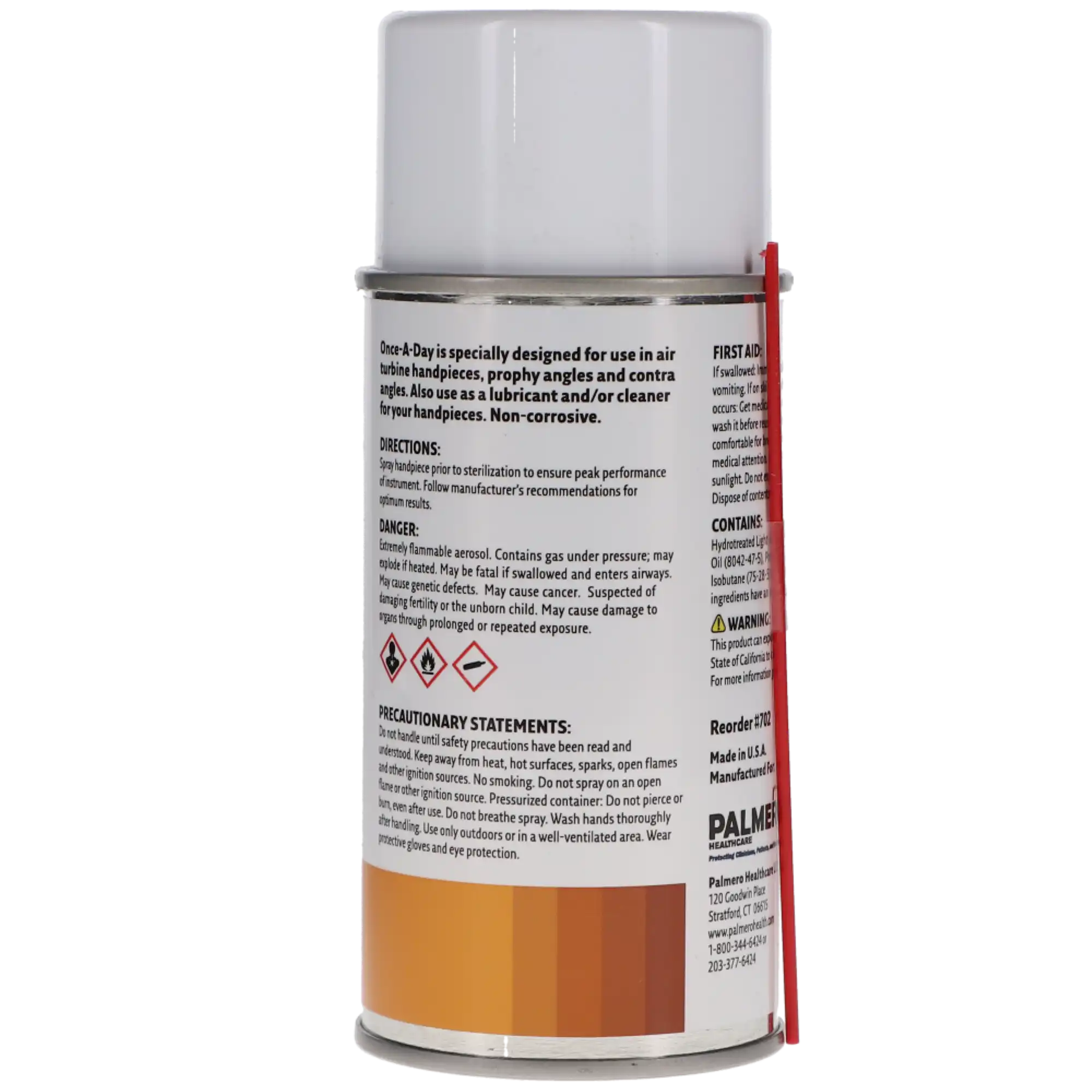 Once-A-Day One Second Spray Handpiece Lubricant/Cleaner, 8.8 oz Aerosol Can with Extension Tube, 702 thumbnail 4