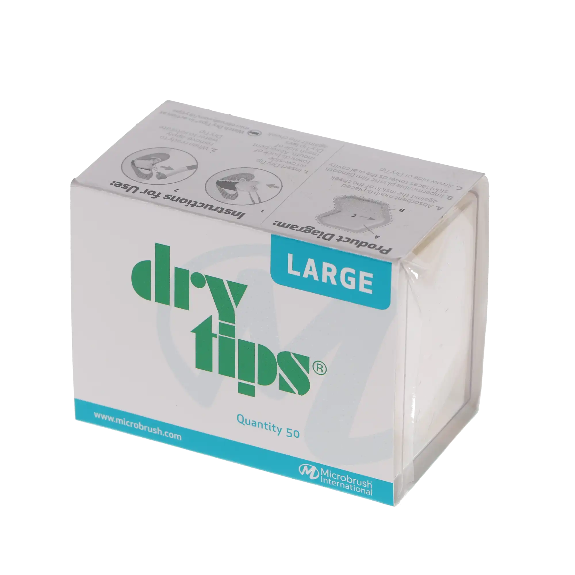 Dry Tips Cotton Roll Substitute, Adult, Large, White, 50/Pk, 291542 thumbnail 10
