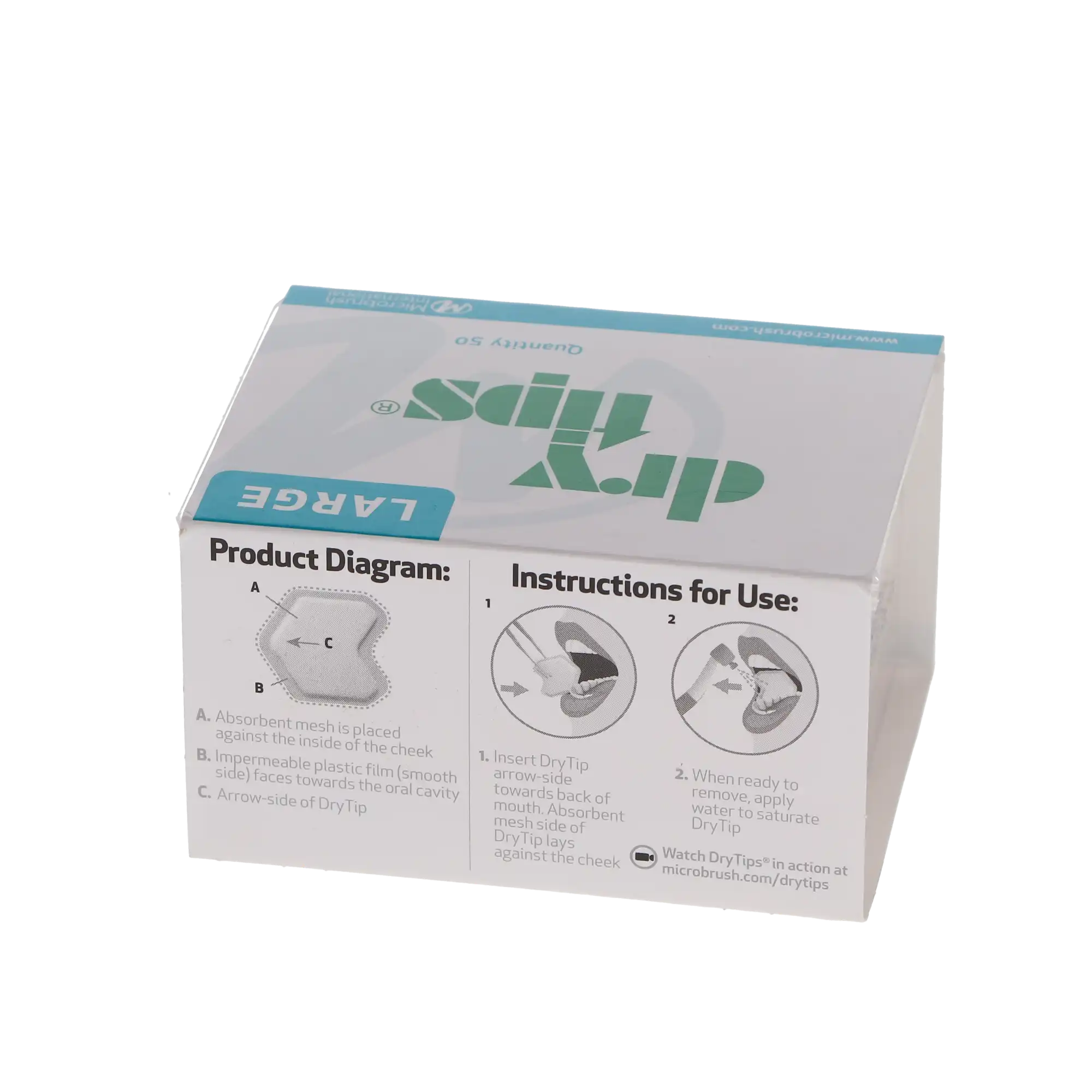 Dry Tips Cotton Roll Substitute, Adult, Large, White, 50/Pk, 291542 thumbnail 11