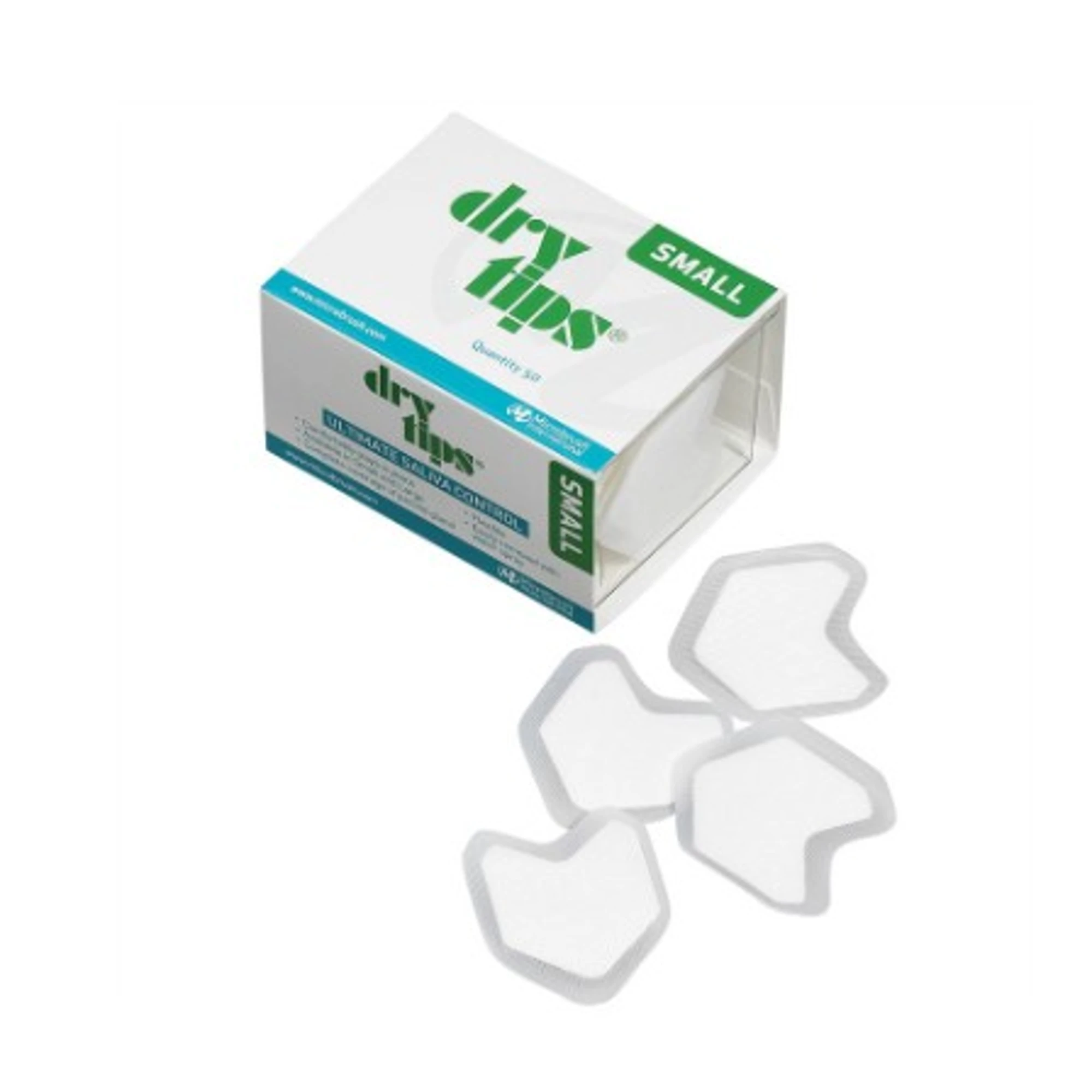 DryTips Saliva Absorbent Cotton Roll Substitute, Small (Child), White, 50/Pack, 291543 thumbnail 7