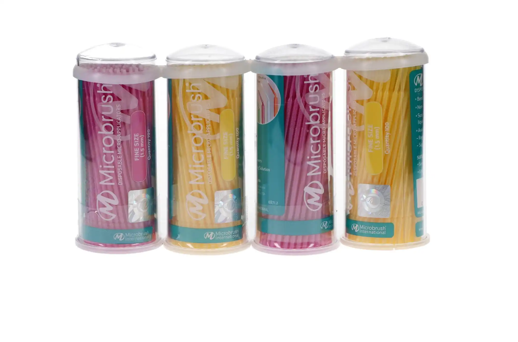 Microbrush Tube Series Disposable Micro Applicators, Fine 1.5mm, Yellow/Pink, 400/Pk, MFA400 thumbnail 11