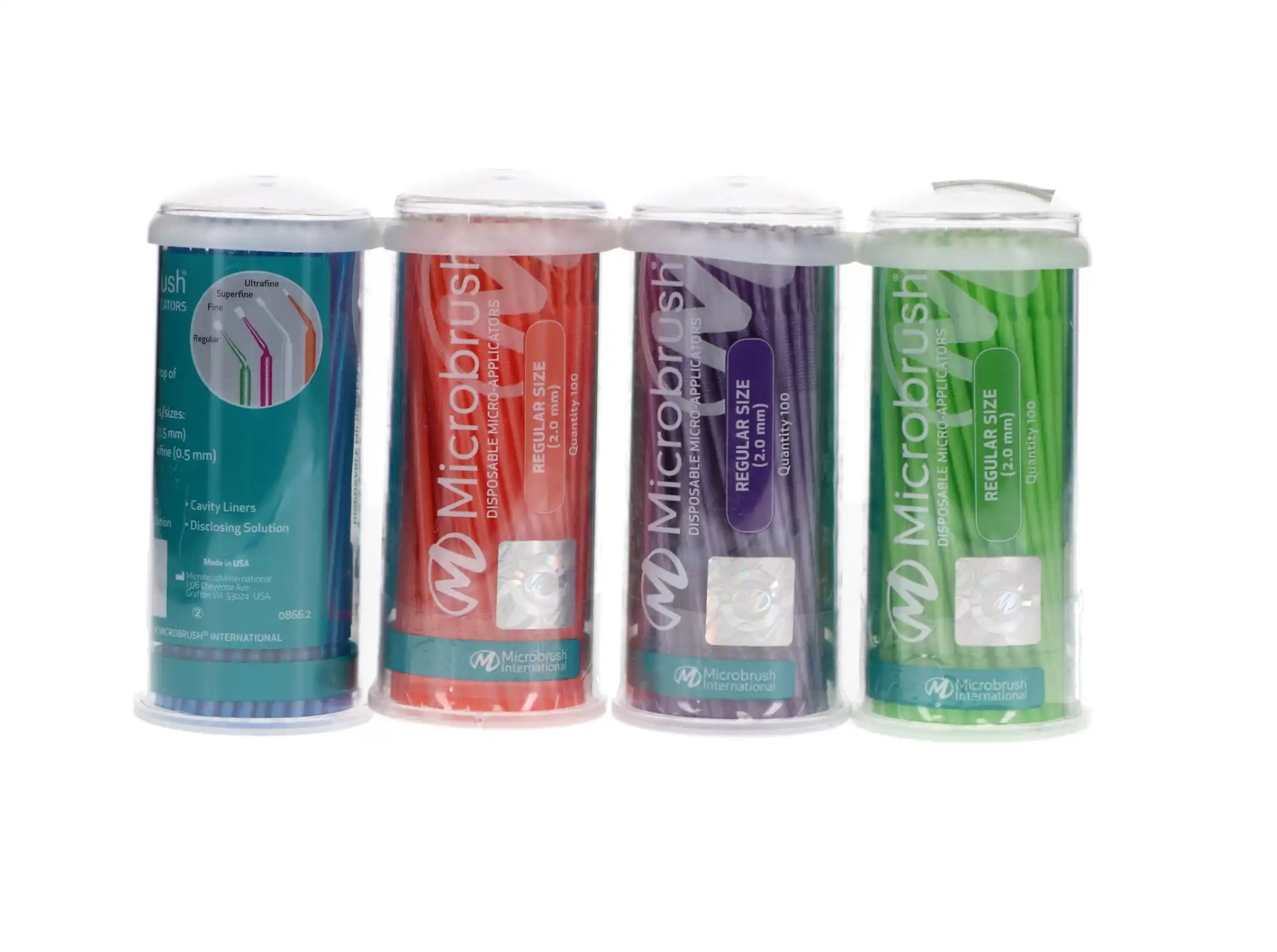 Microbrush Tube Series Disposable Micro Applicators, Regular 2mm, Assorted Colors, 400/Pk, MRA400 thumbnail 10