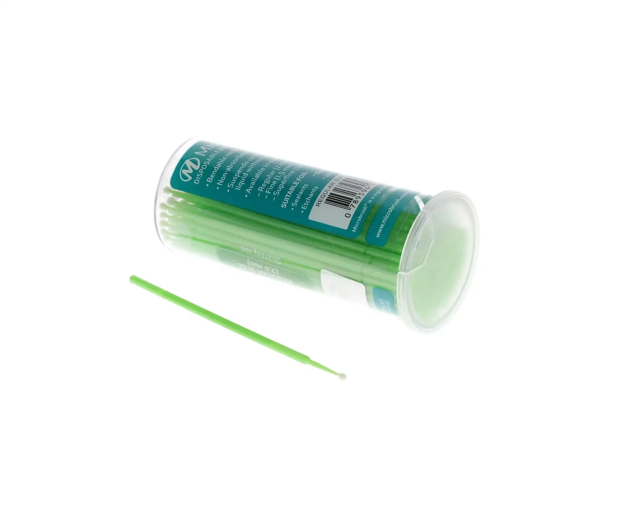 Microbrush Tube Series Applicators, Regular Tip (2mm), Green, 400/Pk, MRG400 thumbnail 4