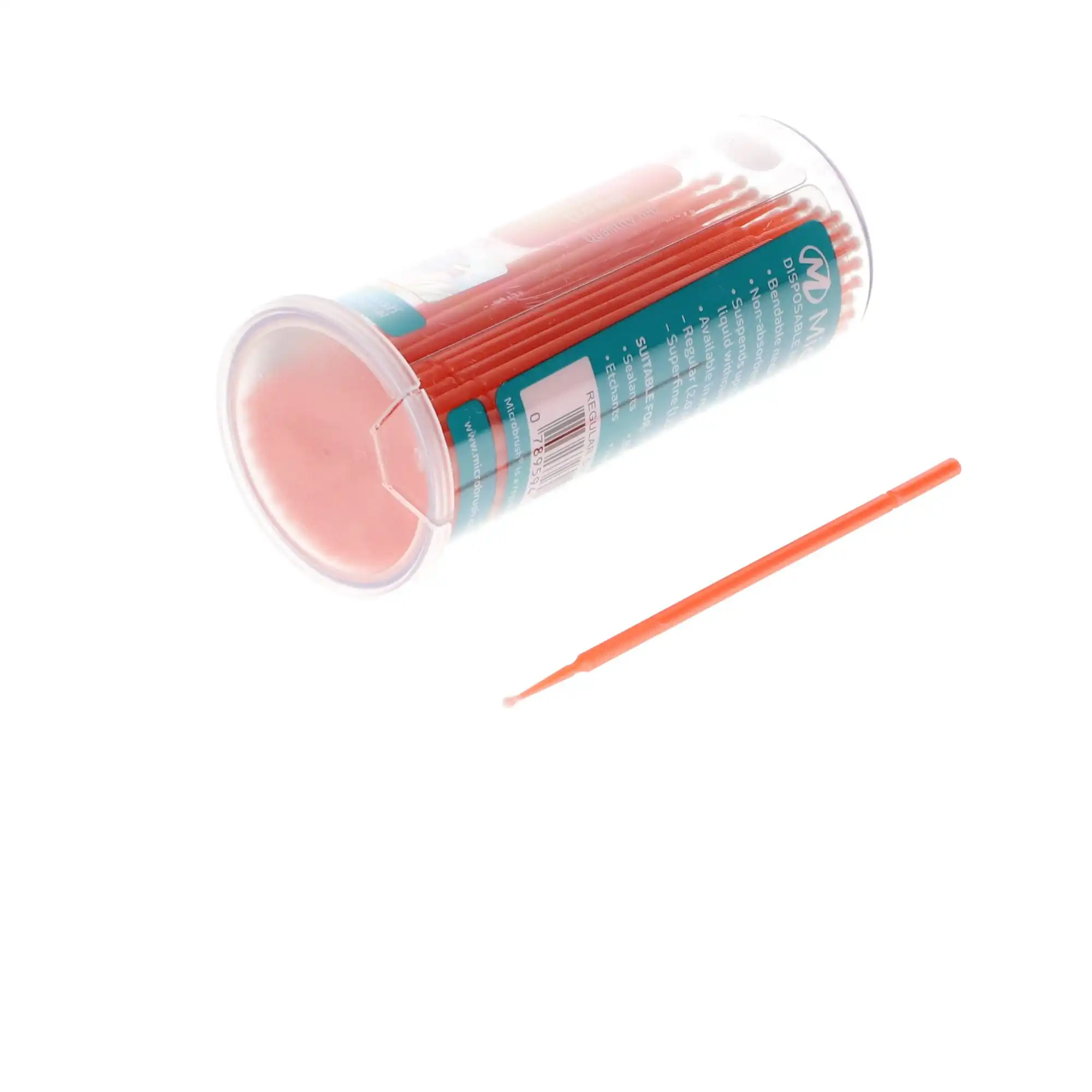 Microbrush Tube Series Disposable Applicators, Regular 2.0 mm, Peach, 400/Pk, MRS400 thumbnail 3