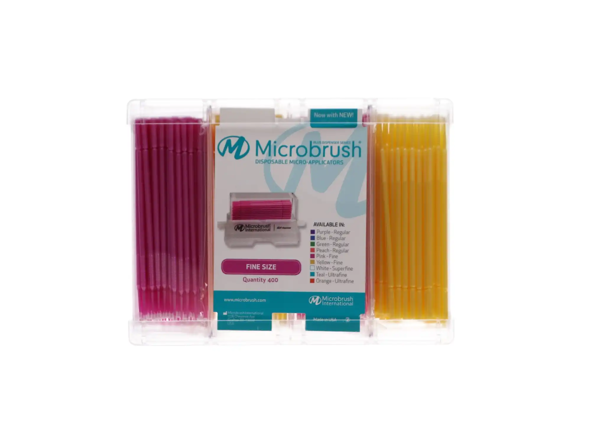 Microbrush Plus Micro-Applicator Dispenser Refills, Fine, Yellow/Pink, 400/Pk, PF400 thumbnail 10